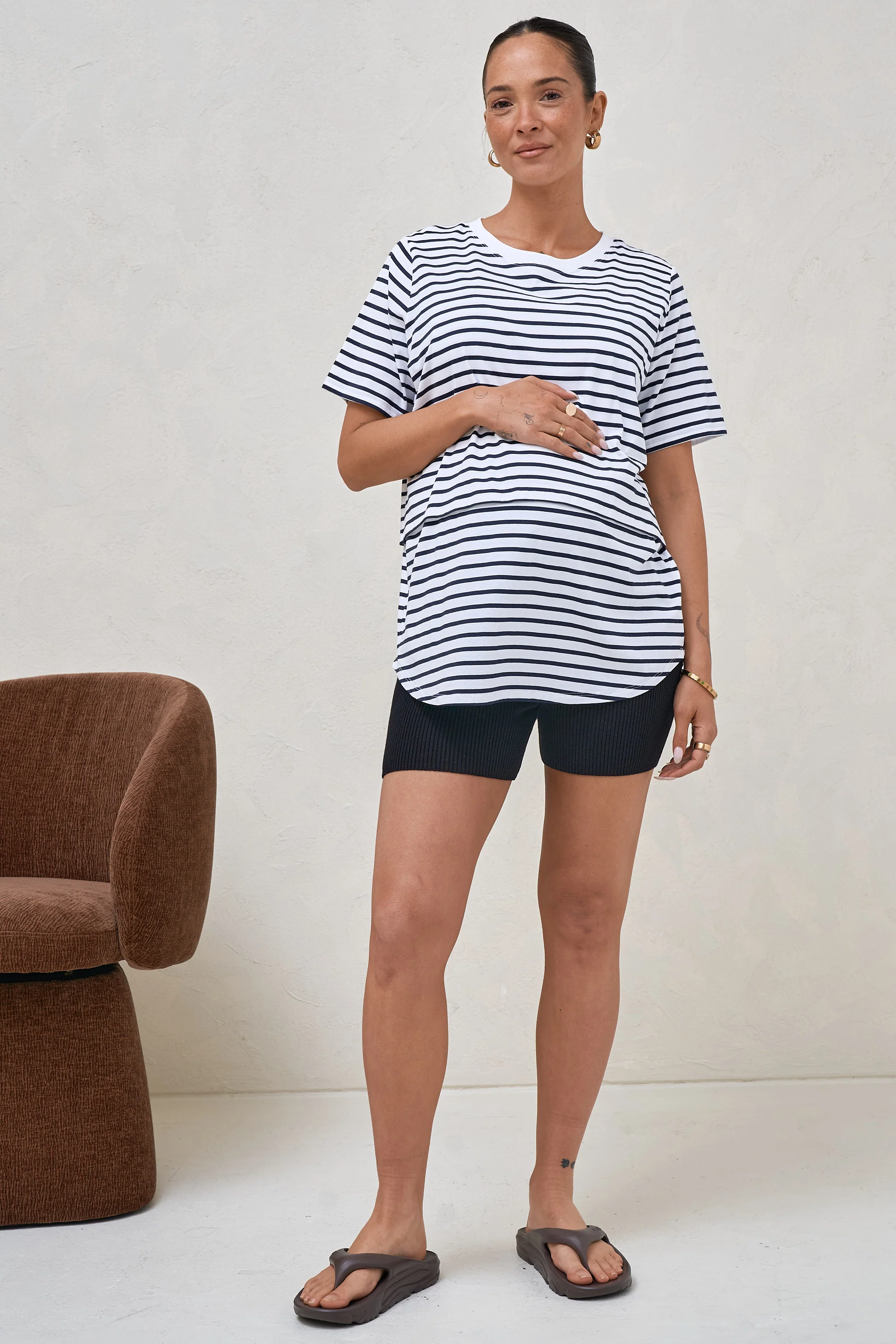 Me And You Nursing Tee - Stripe - Image 5