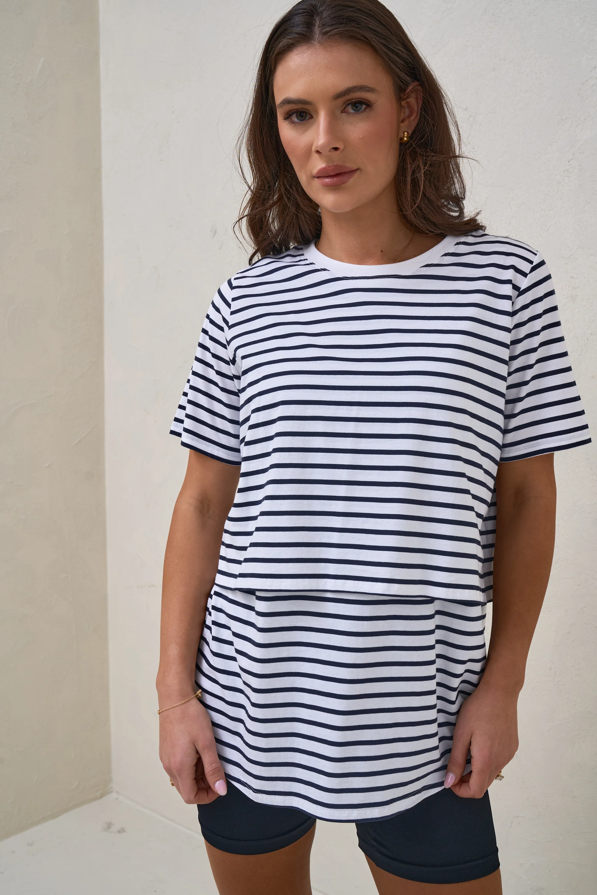 Me And You Nursing Tee - Stripe - Image 6