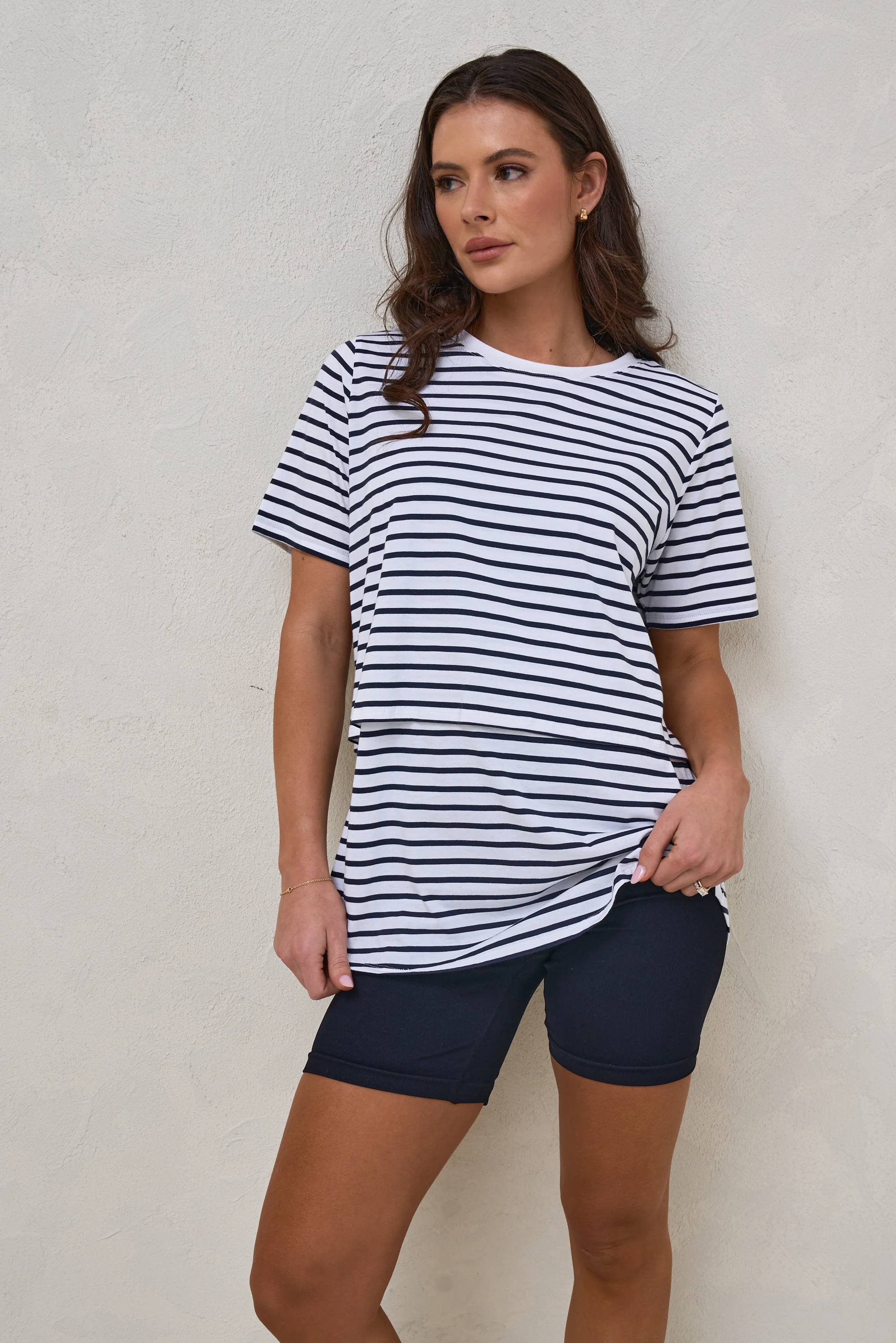 Me And You Nursing Tee - Stripe - Image 9