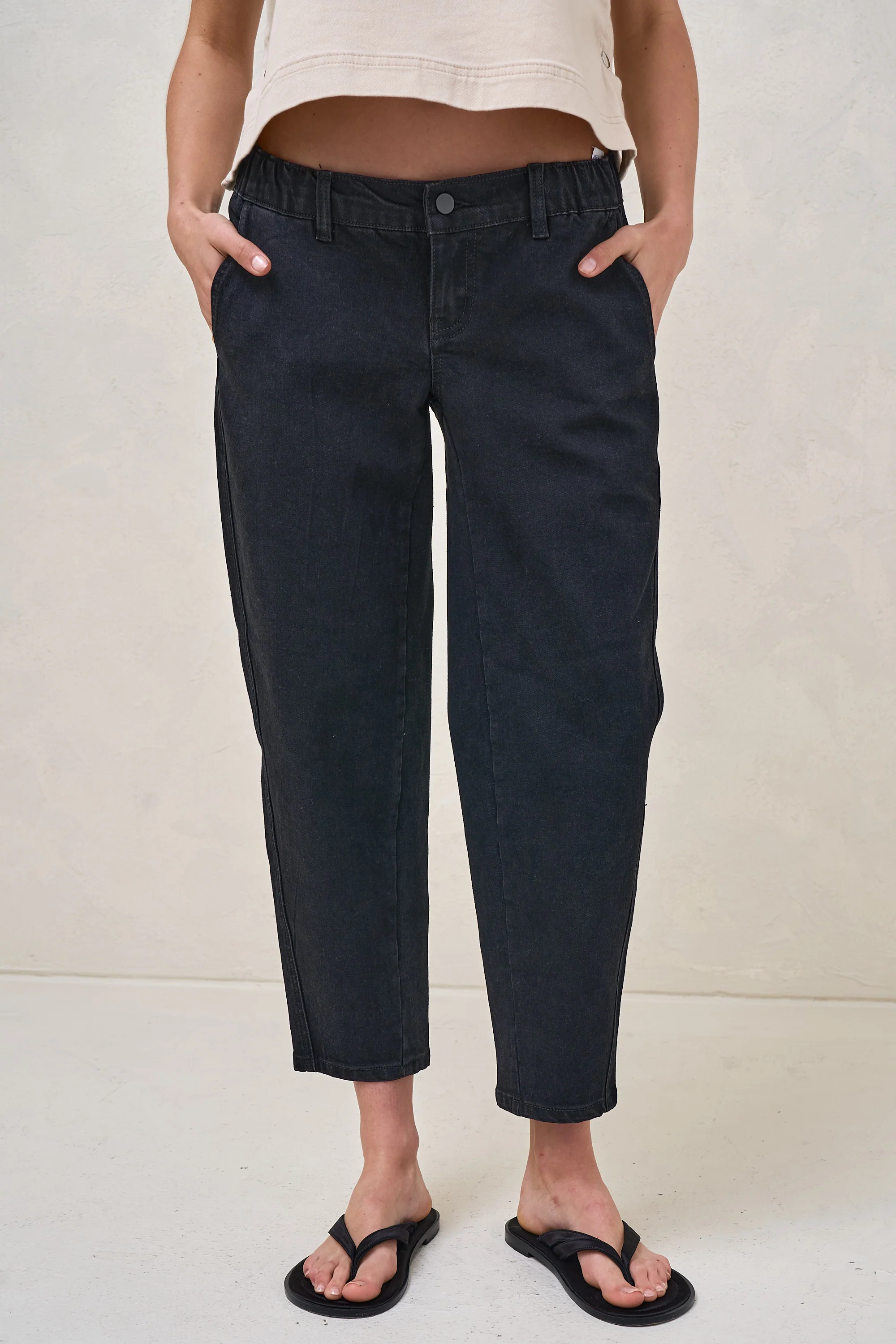 Bend The Rules Barrel Jean - Washed Black - Image 10