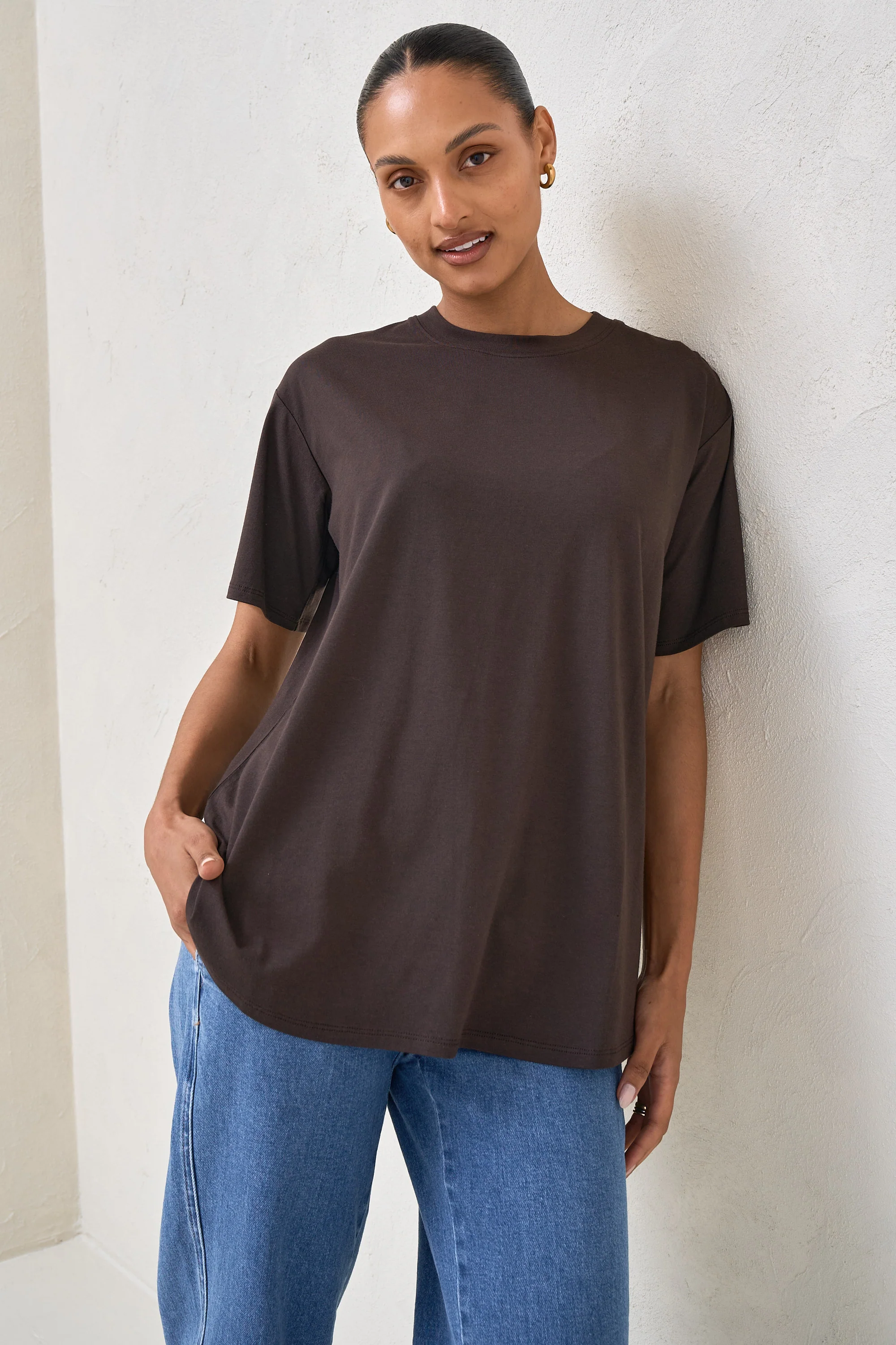 Into It Crew Tee - Espresso - Image 6