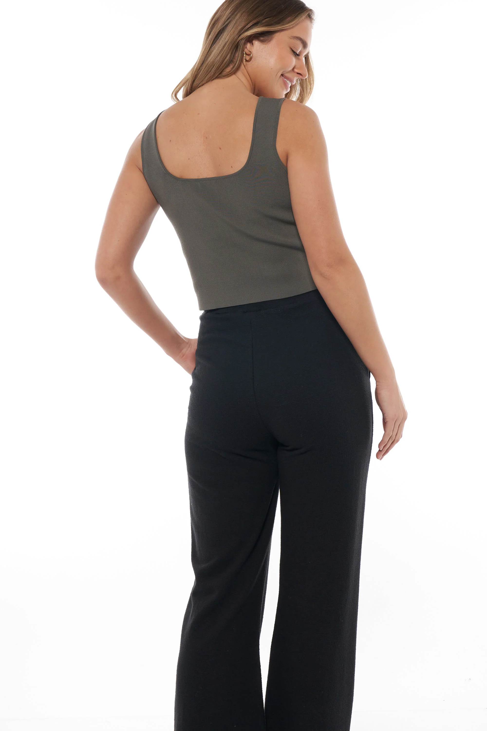 About That Base Knit Crop - Khaki* - Image 3