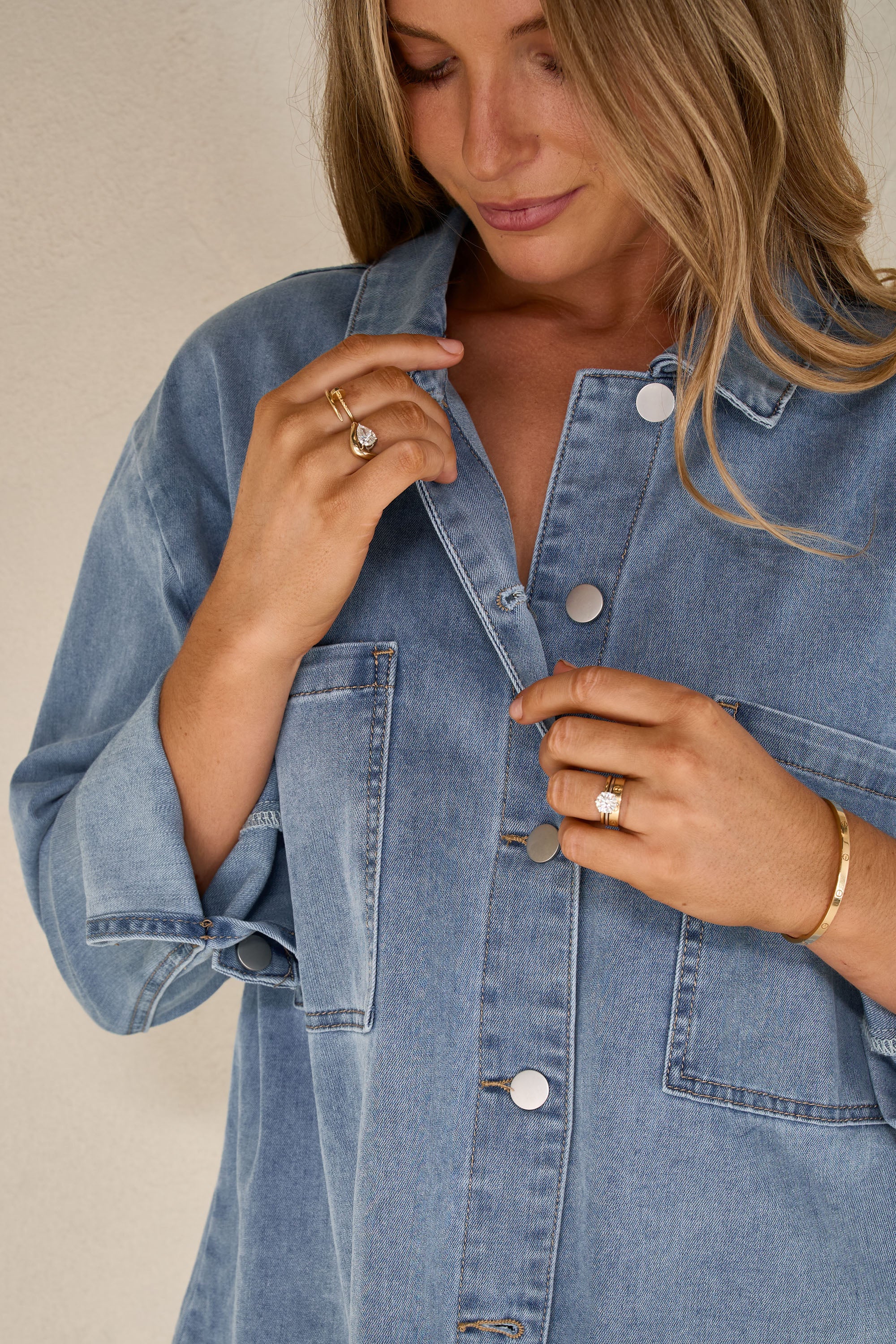 Frequent Denim Shirt - Light Blue - Image 10
