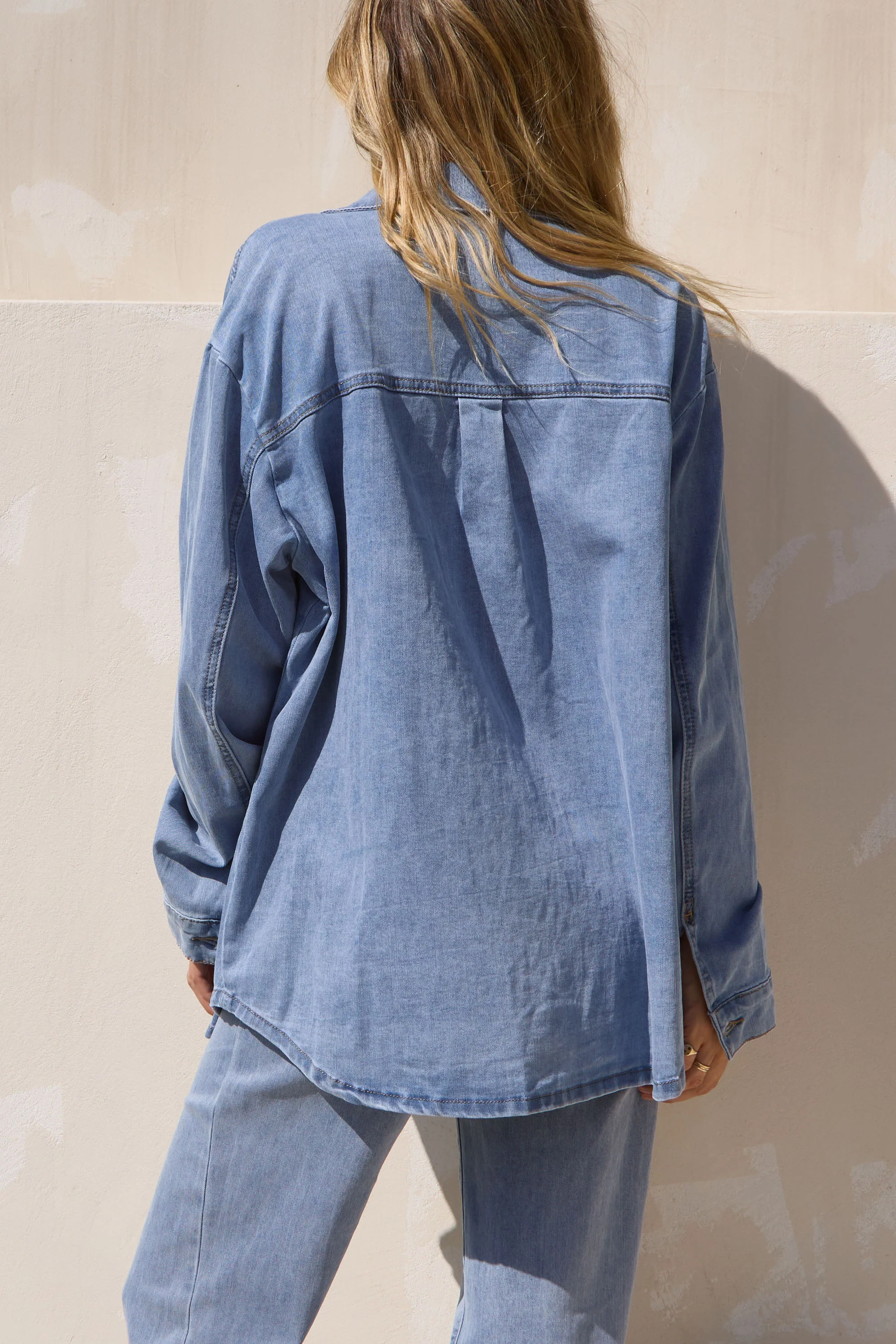 Frequent Denim Shirt - Light Blue - Image 3