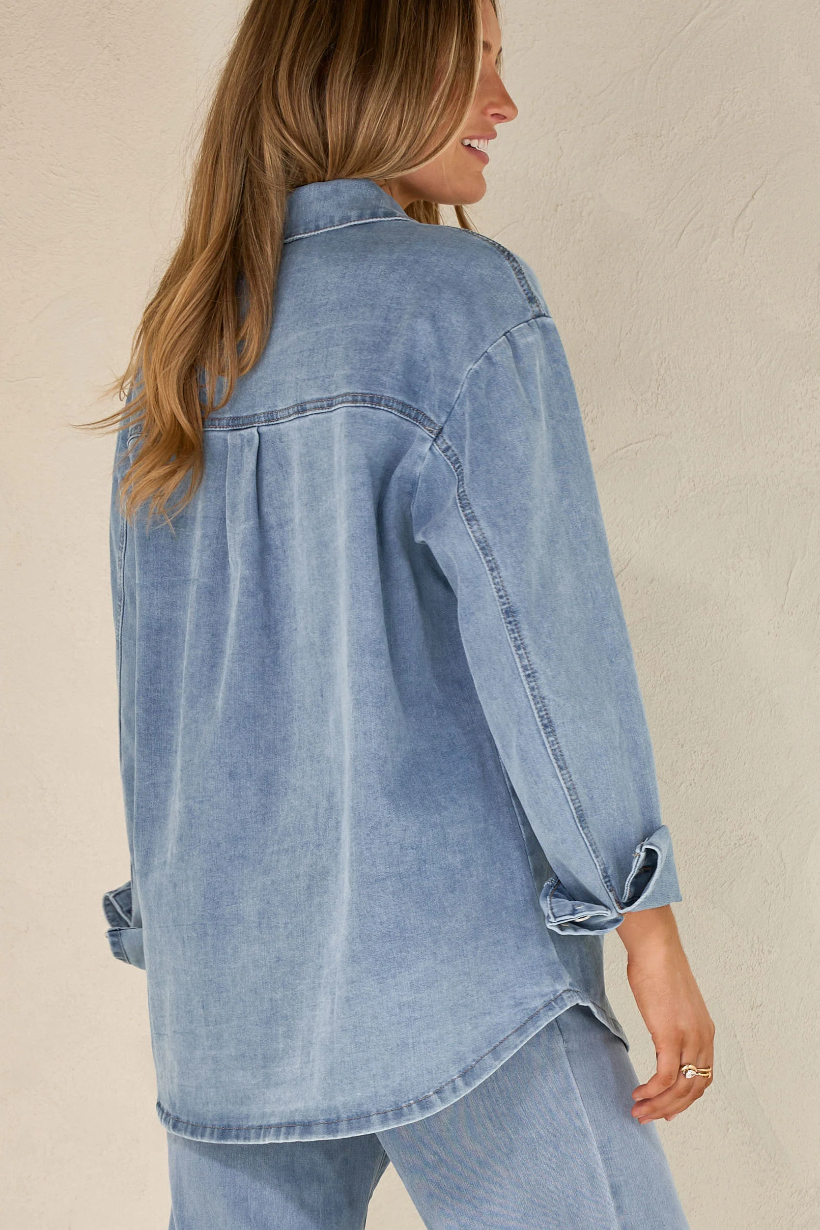 Frequent Denim Shirt - Light Blue - Image 8