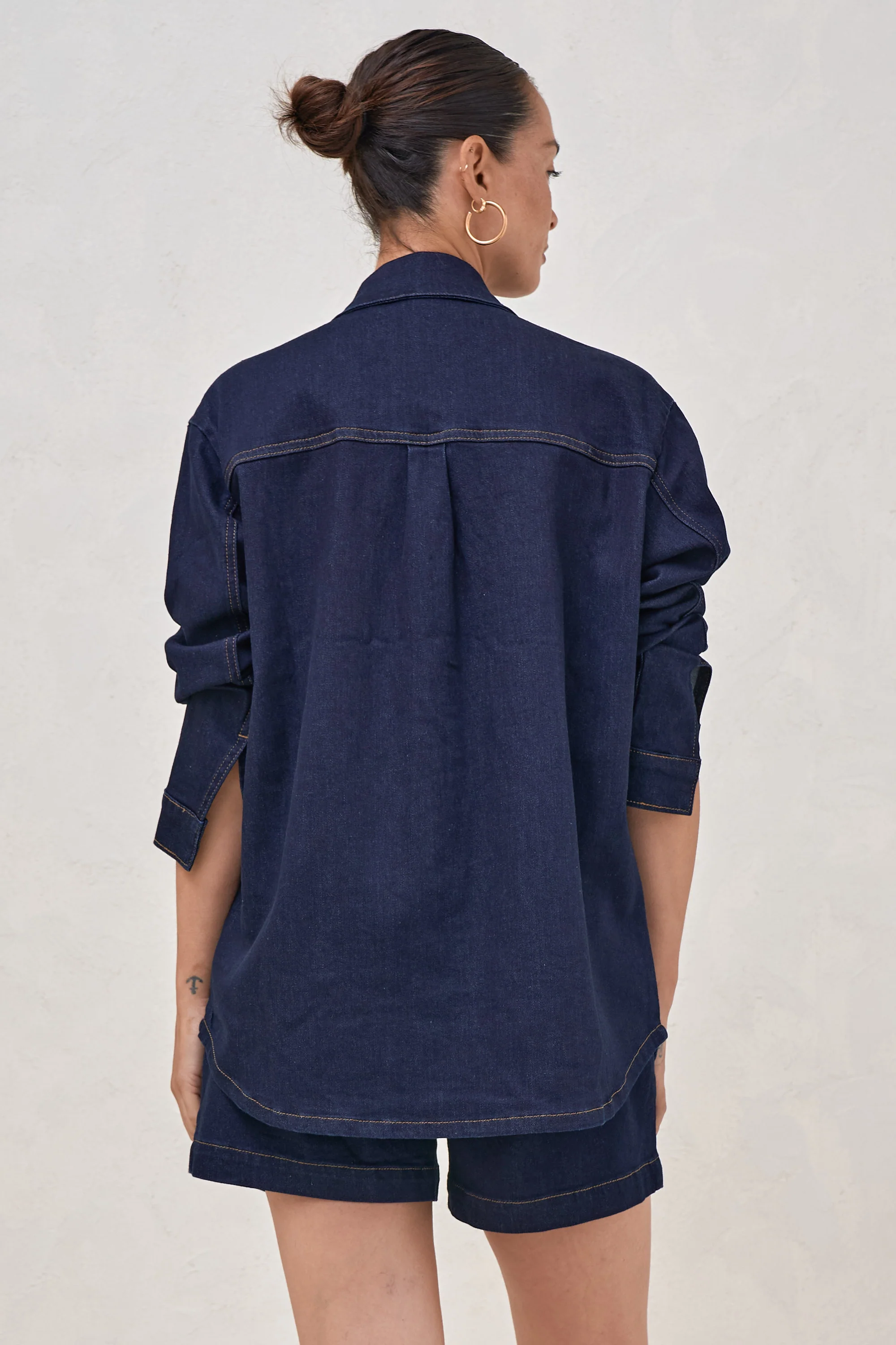 Frequent Denim Shirt - Indigo - Image 3