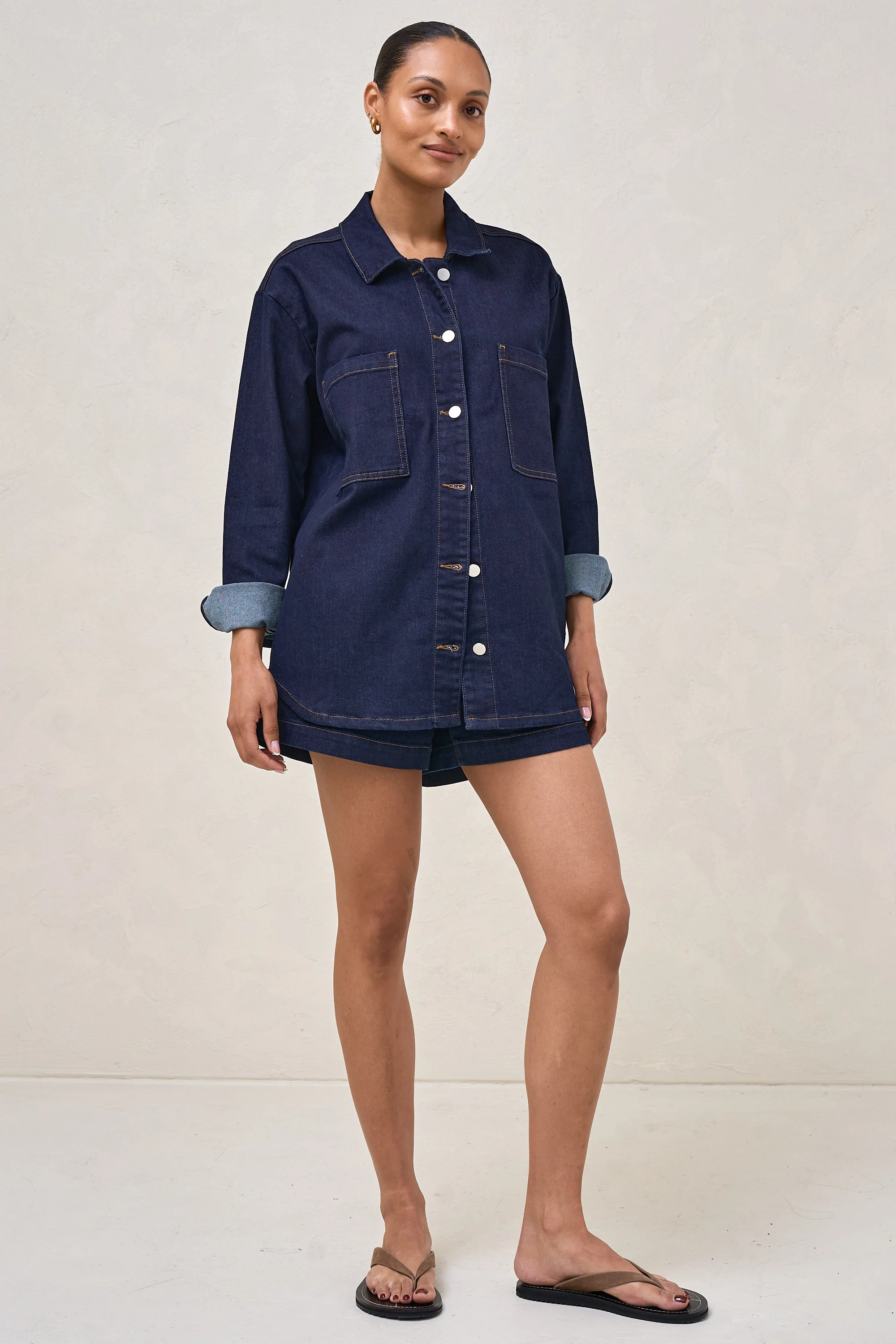 Frequent Denim Shirt - Indigo - Image 6