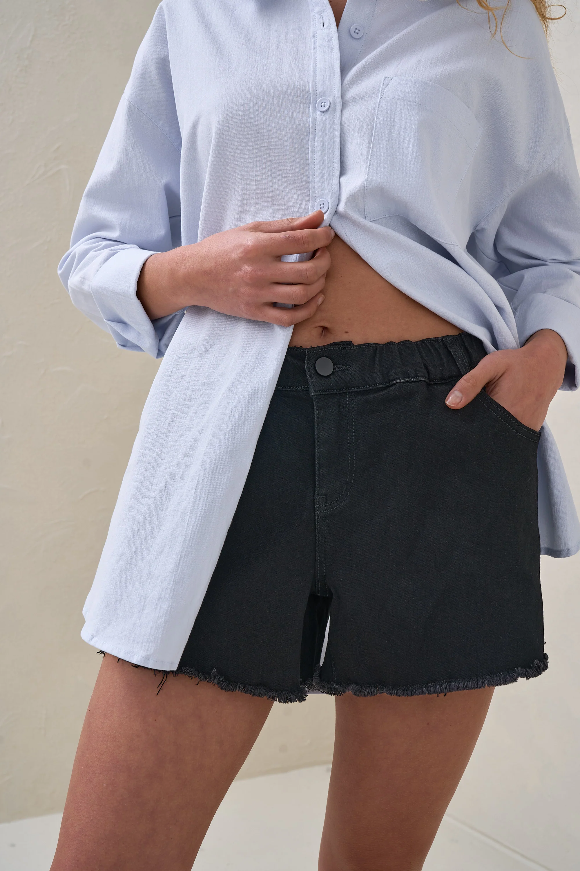 Sunday Stroll Denim Short - Washed Black - Image 7