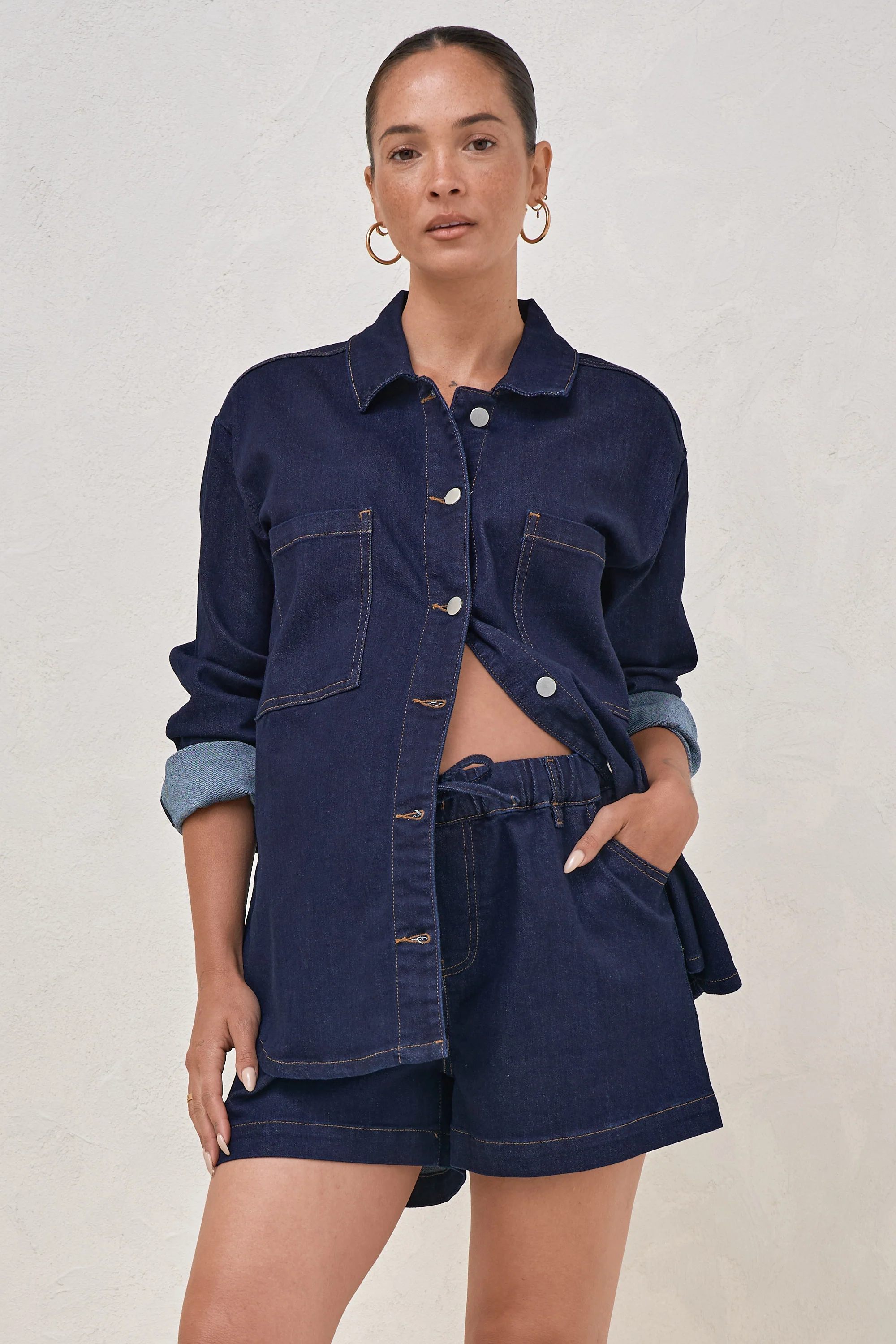 Frequent High Waist Short - Indigo - Image 5