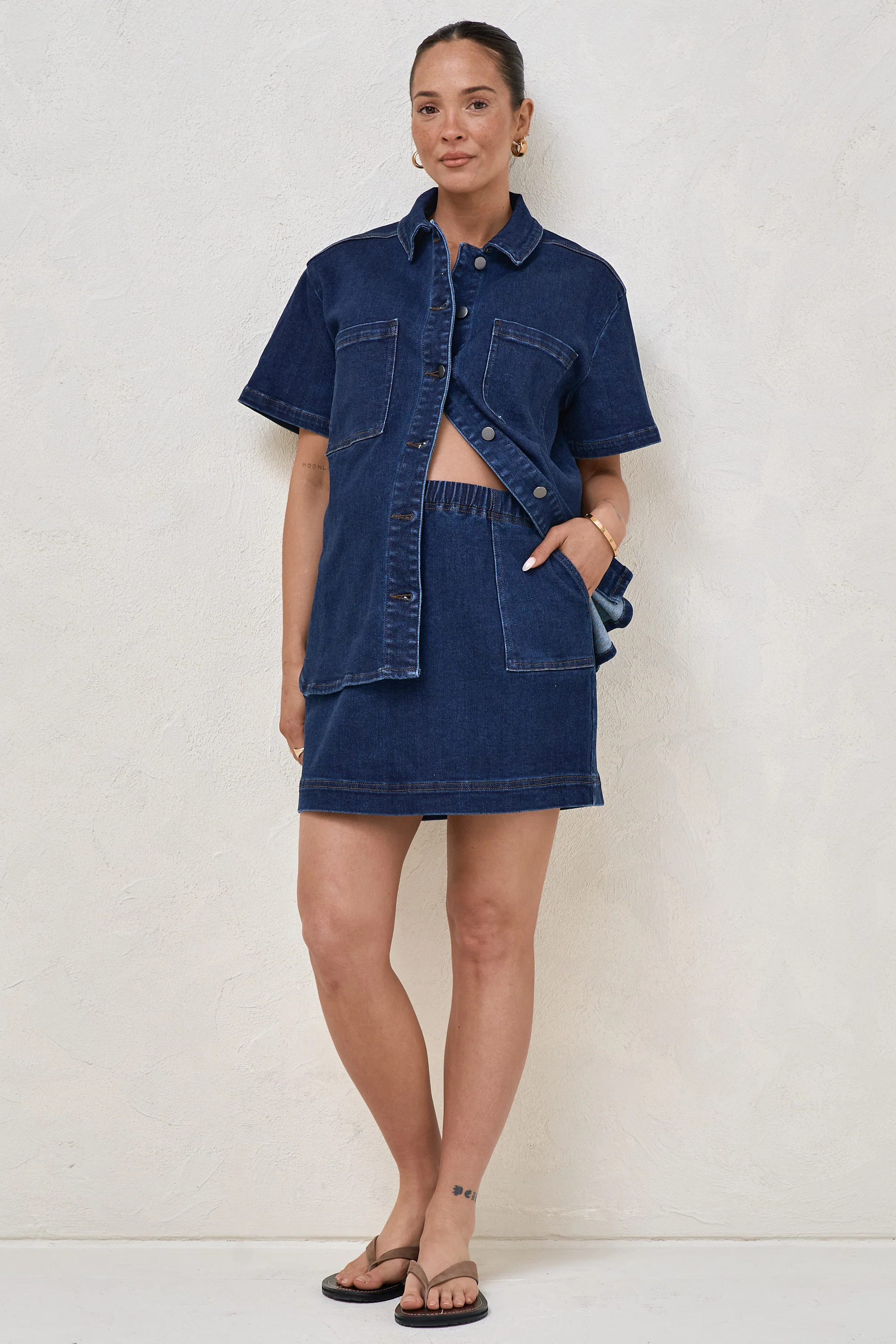 Daybreak Denim Skirt - Indigo - Image 5