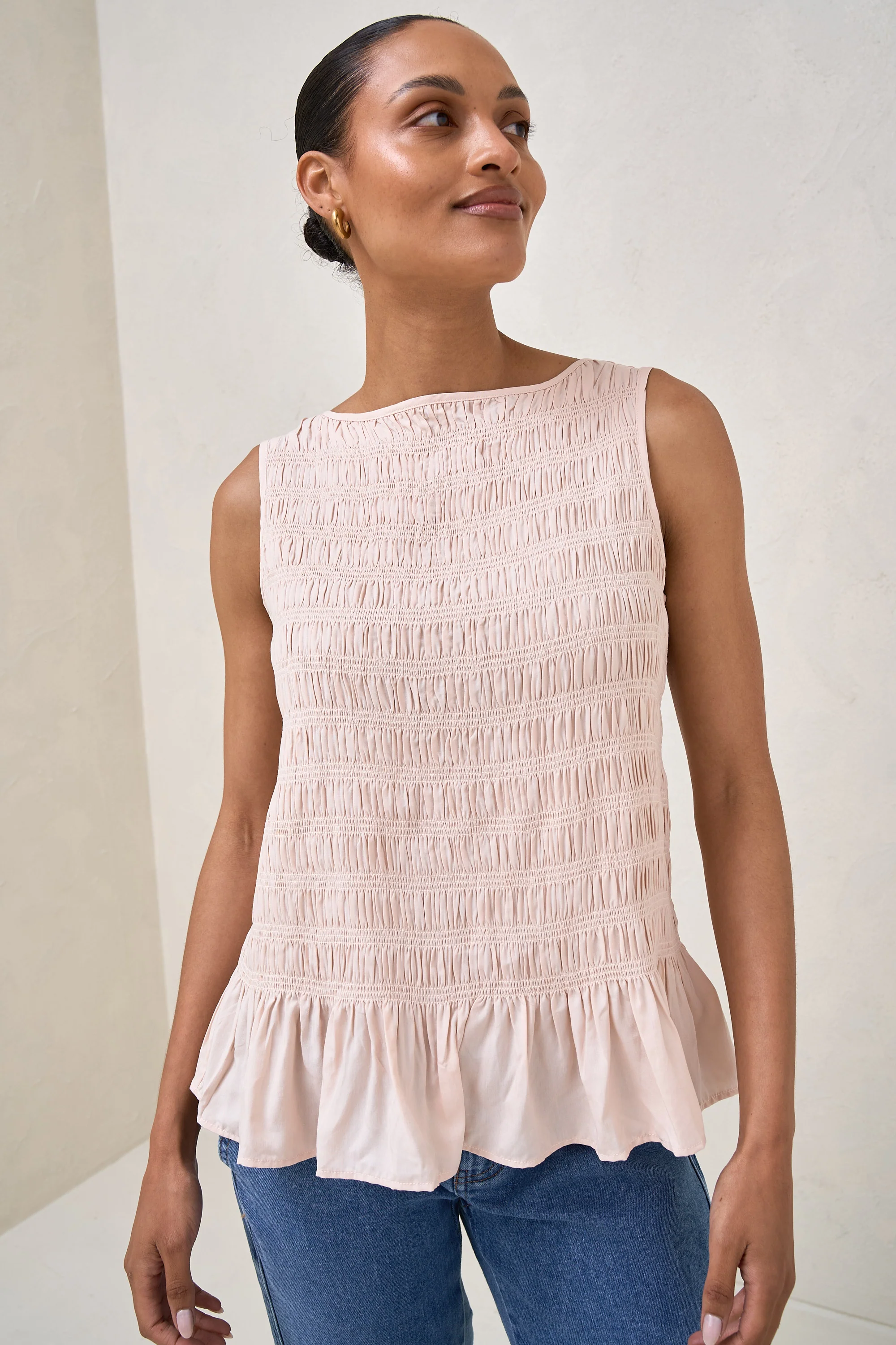 Blurred Lines Gathered Top - Soft Pink - Image 10