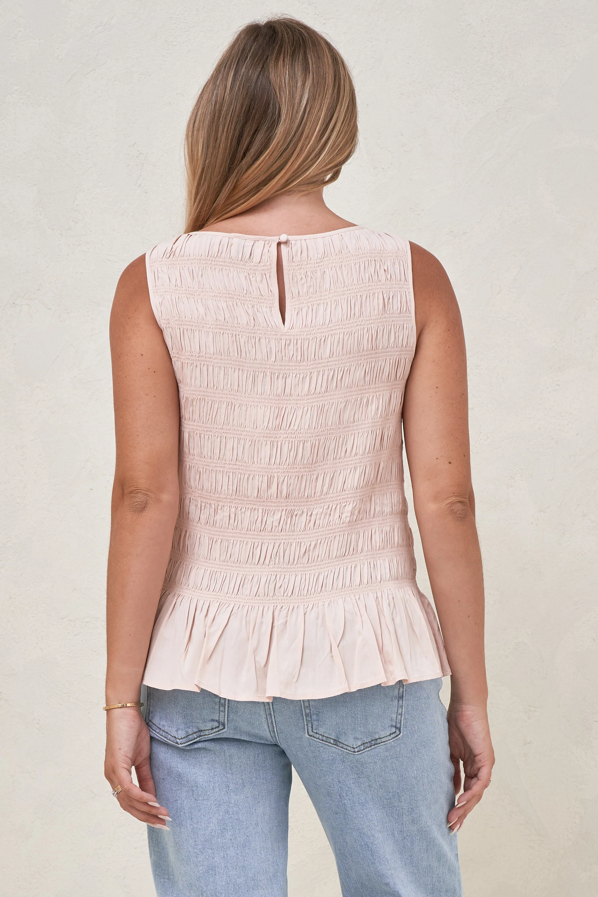 Blurred Lines Gathered Top - Soft Pink - Image 3