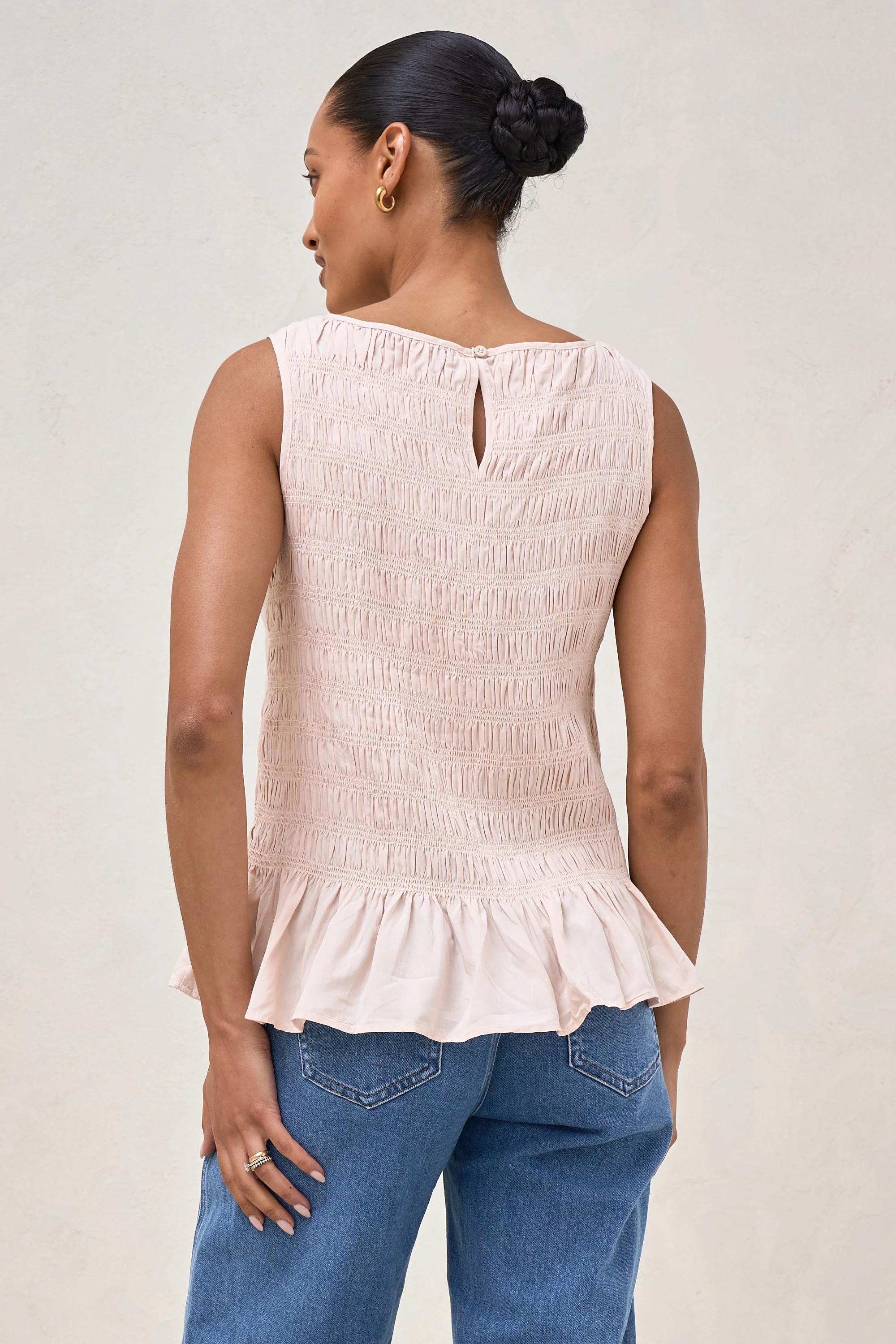 Blurred Lines Gathered Top - Soft Pink - Image 8