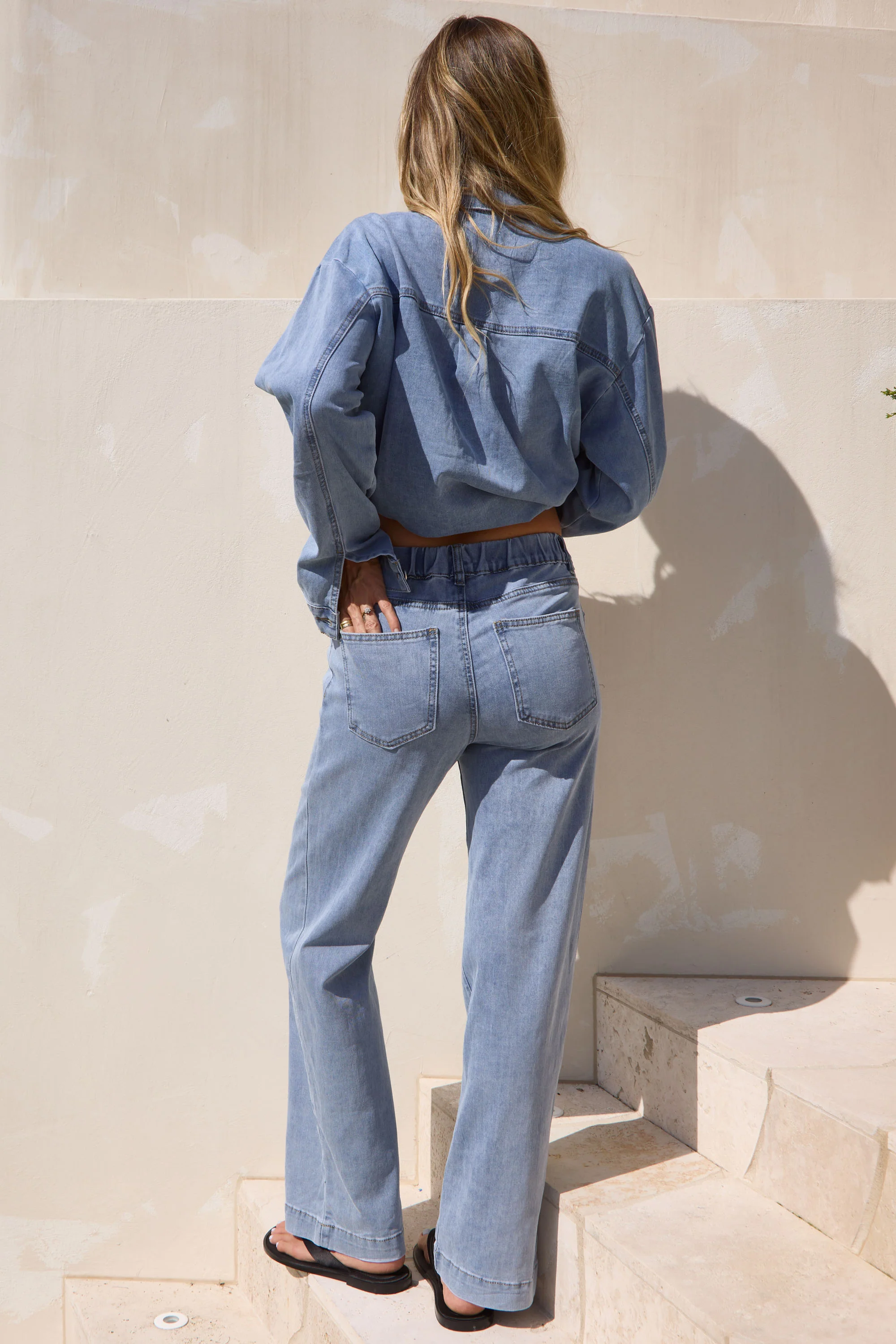 Frequent Wide Leg Jean - Light Blue - Image 5