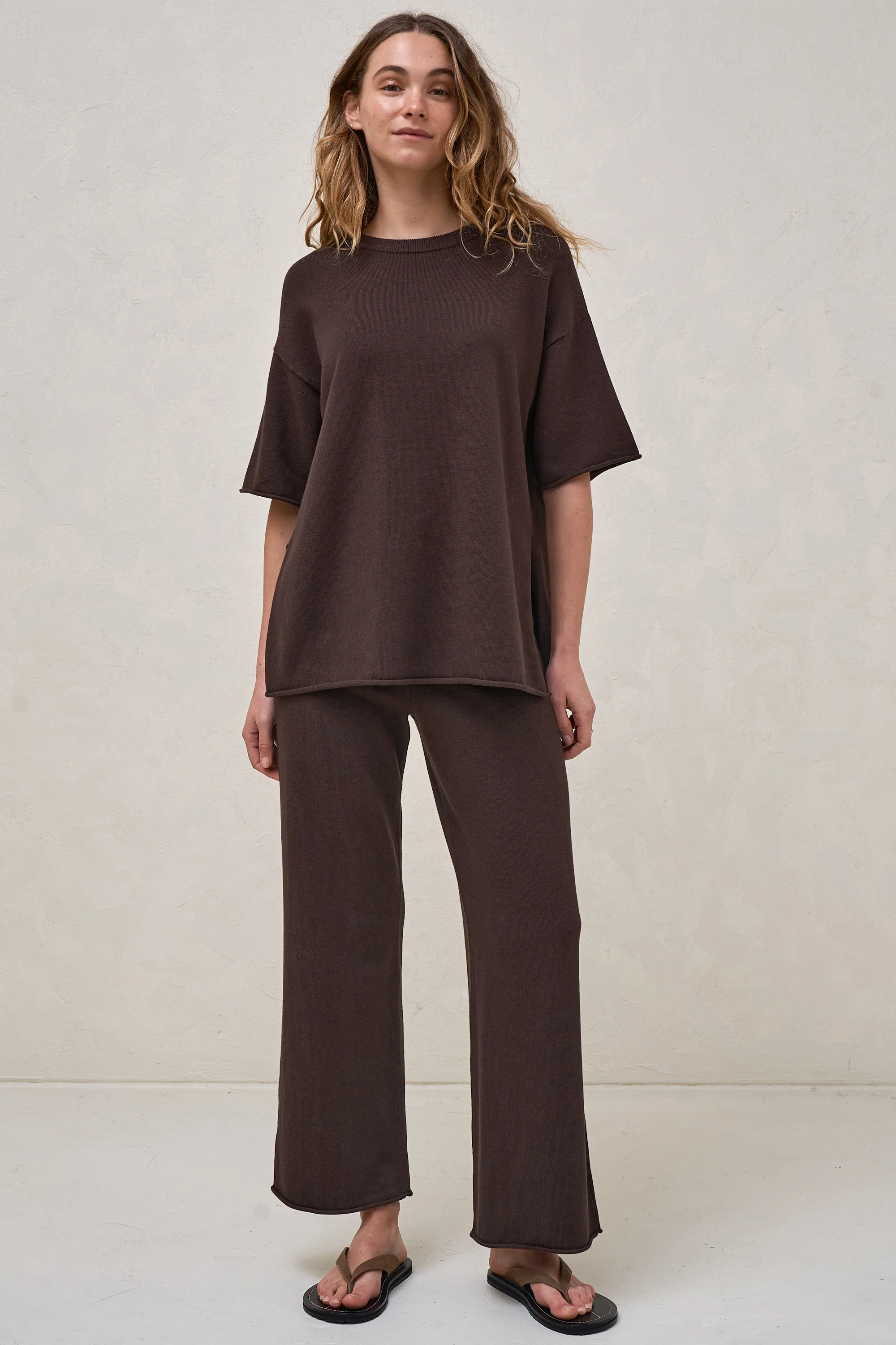 Cloud Nine Knit Tee - Chocolate - Image 10