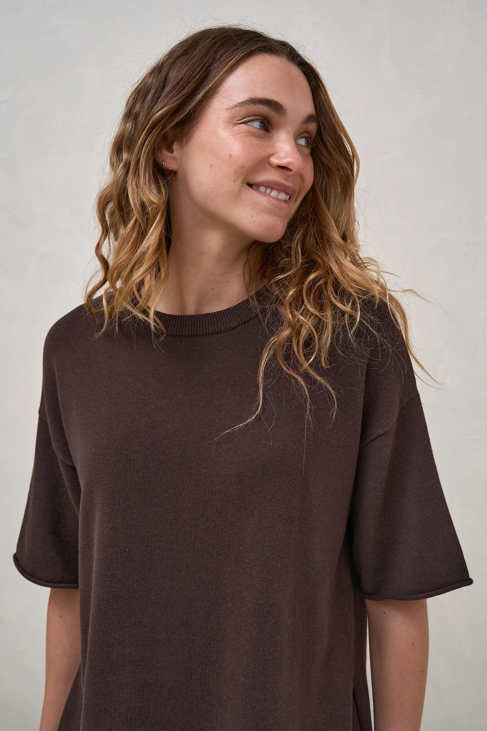 Cloud Nine Knit Tee - Chocolate - Image 7
