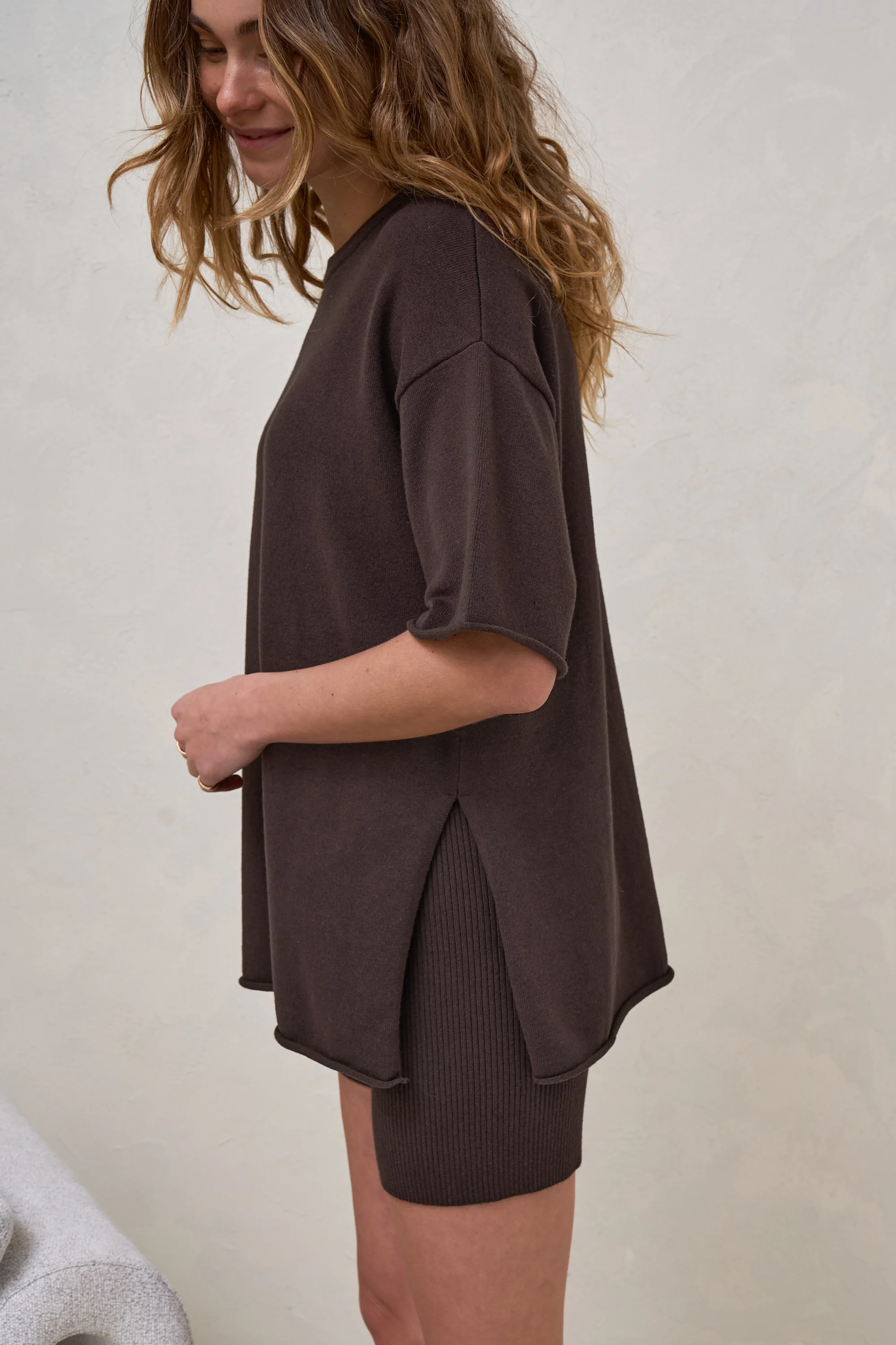 Cloud Nine Knit Tee - Chocolate - Image 8