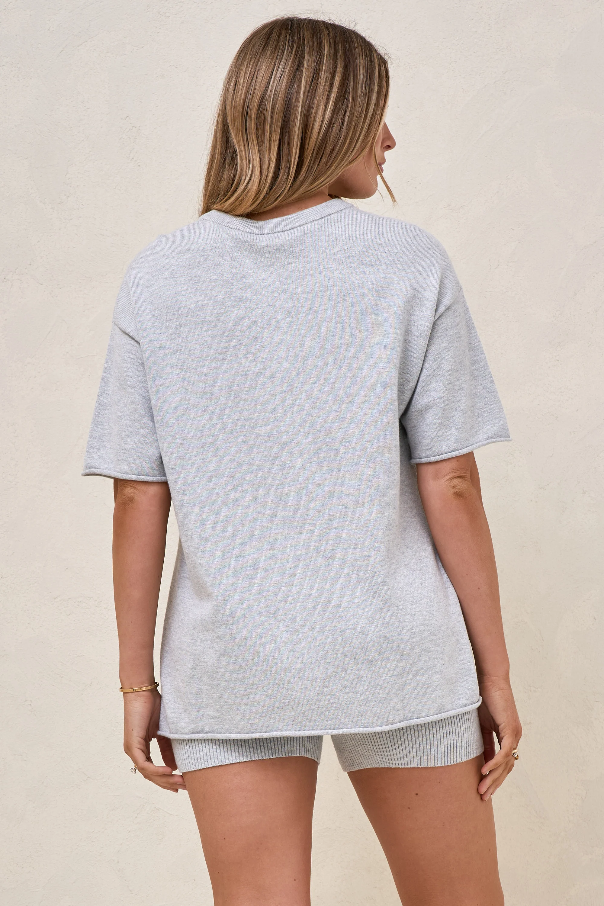 Cloud Nine Knit Tee - Grey Marle - Image 8
