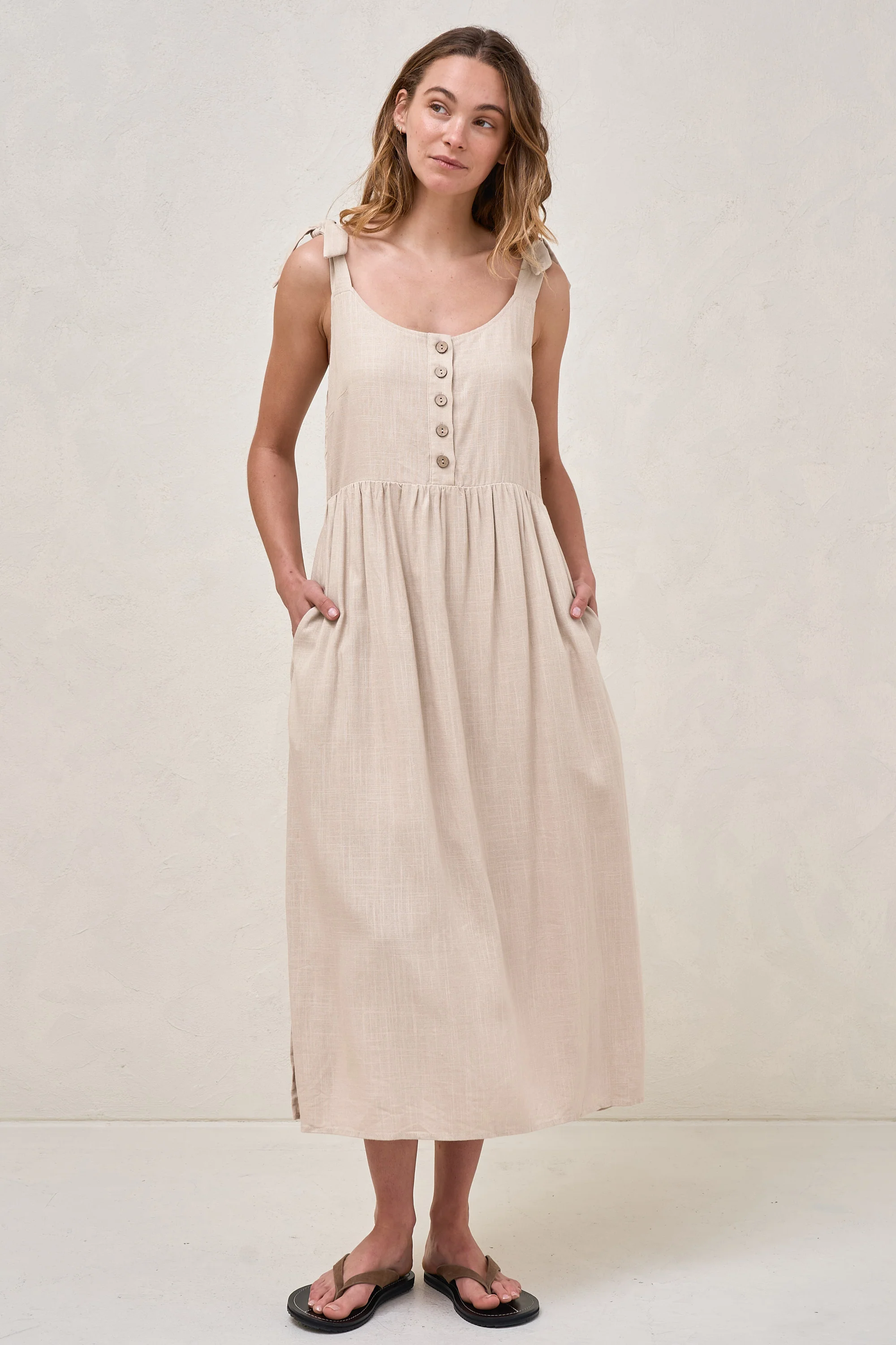 Breeze Along Midi Dress - Natural - Image 6