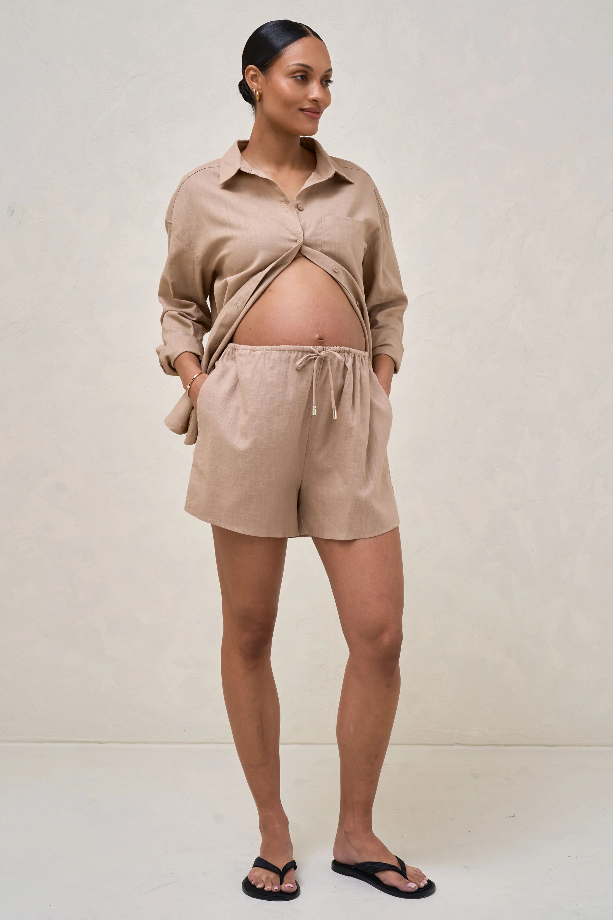 Timeless Linen Short - Biscuit - Image 5