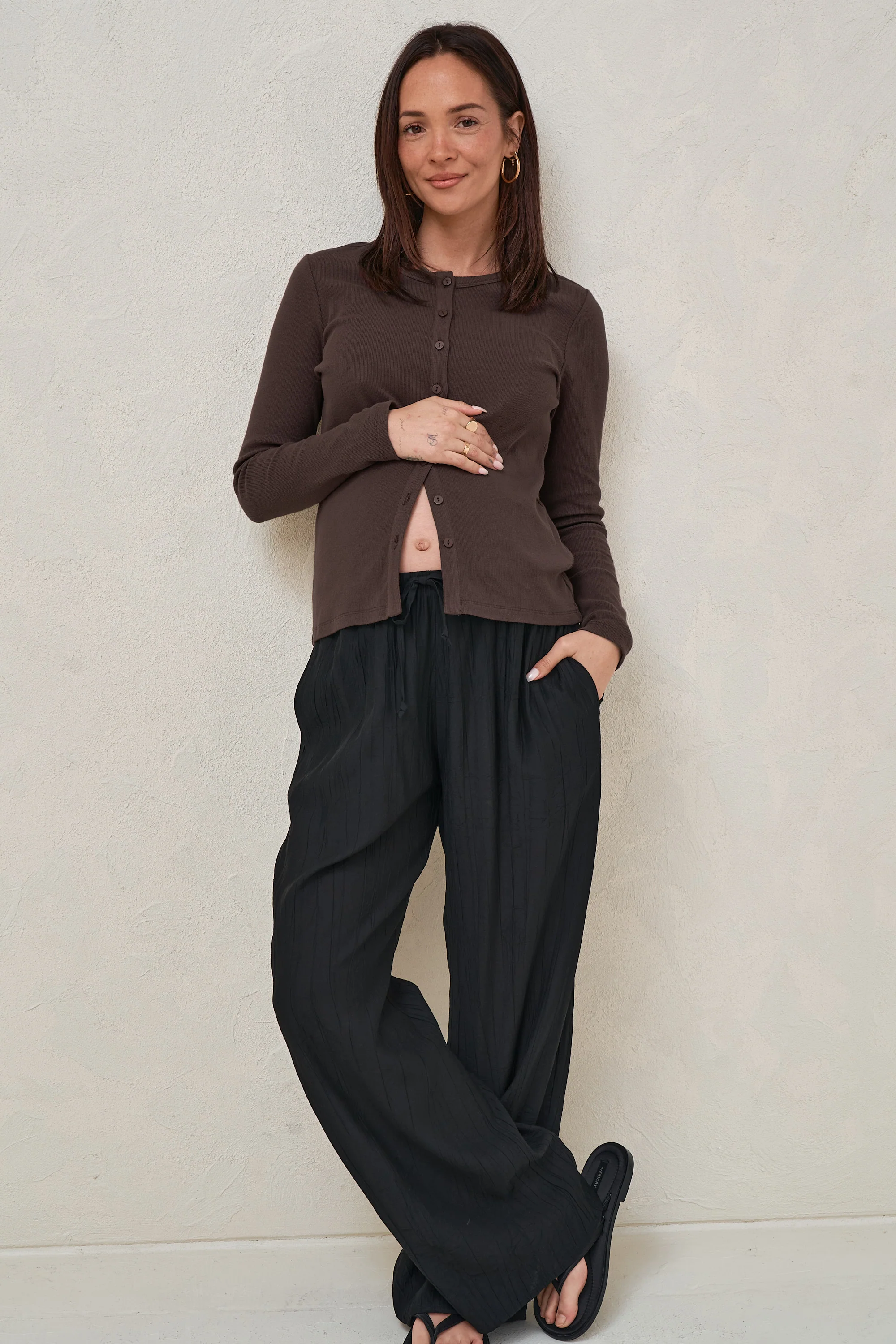 Storyline Long Sleeve Top - Chocolate