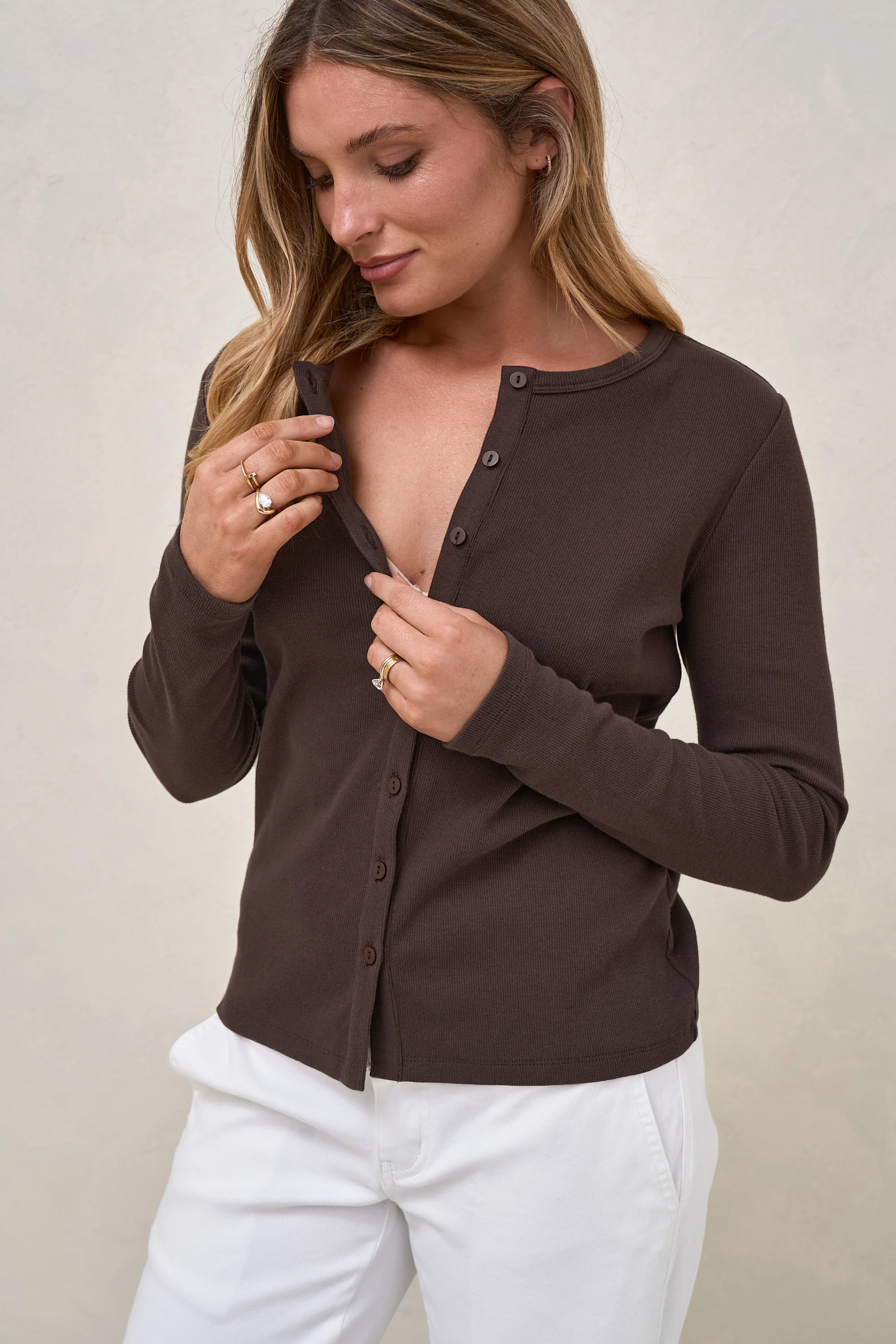 Storyline Long Sleeve Top - Chocolate - Image 10