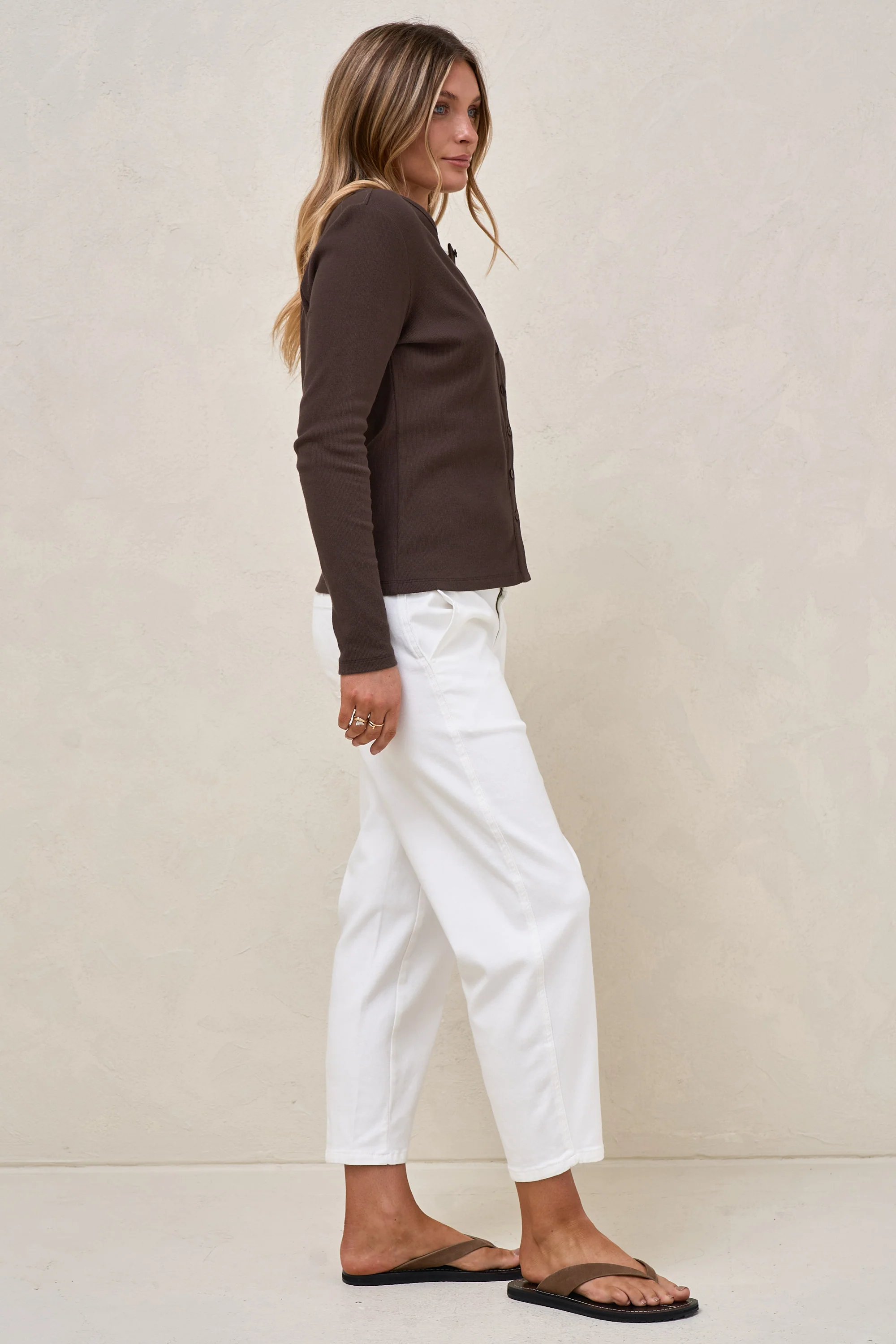 Storyline Long Sleeve Top - Chocolate - Image 7