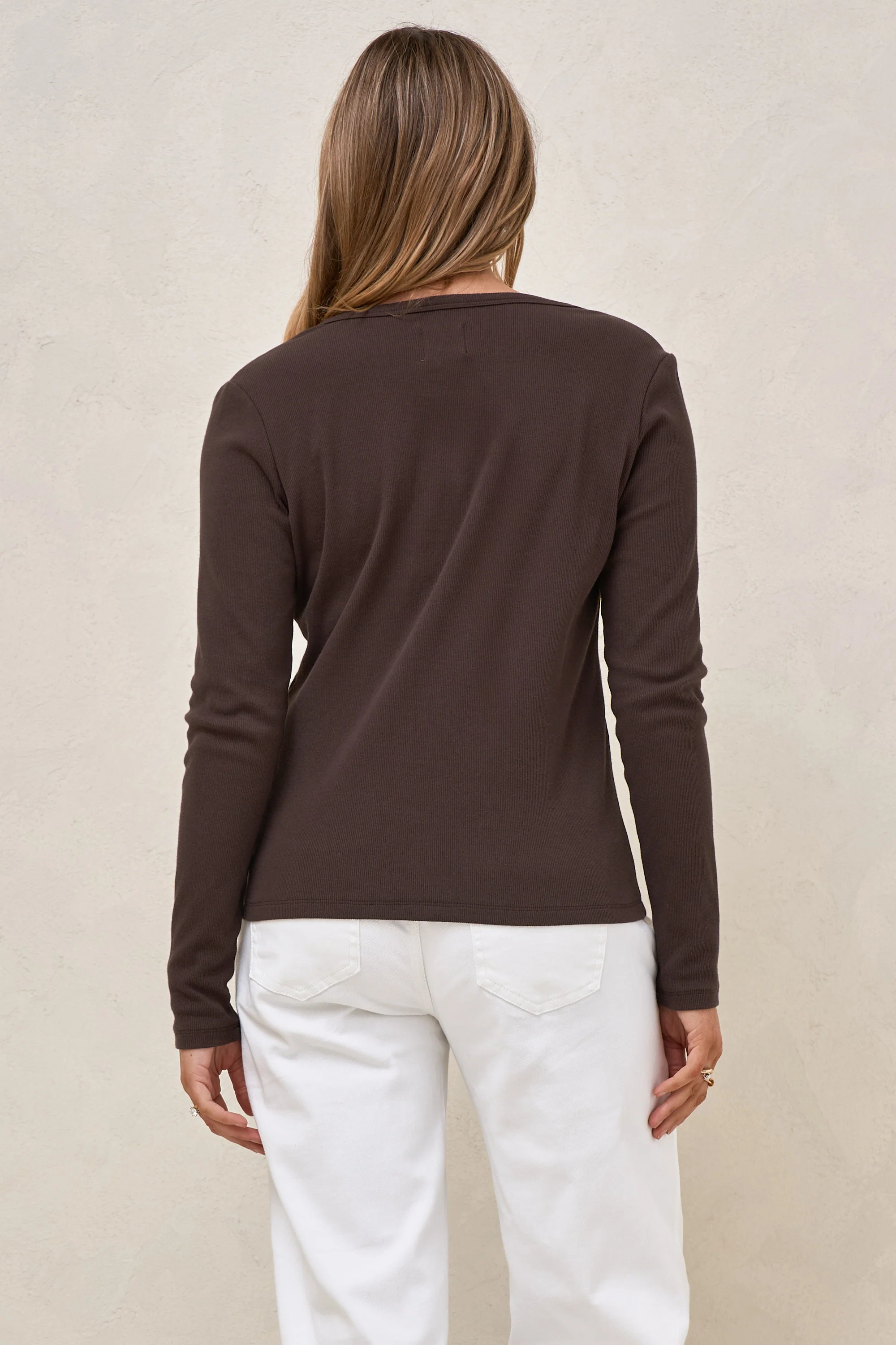 Storyline Long Sleeve Top - Chocolate - Image 8