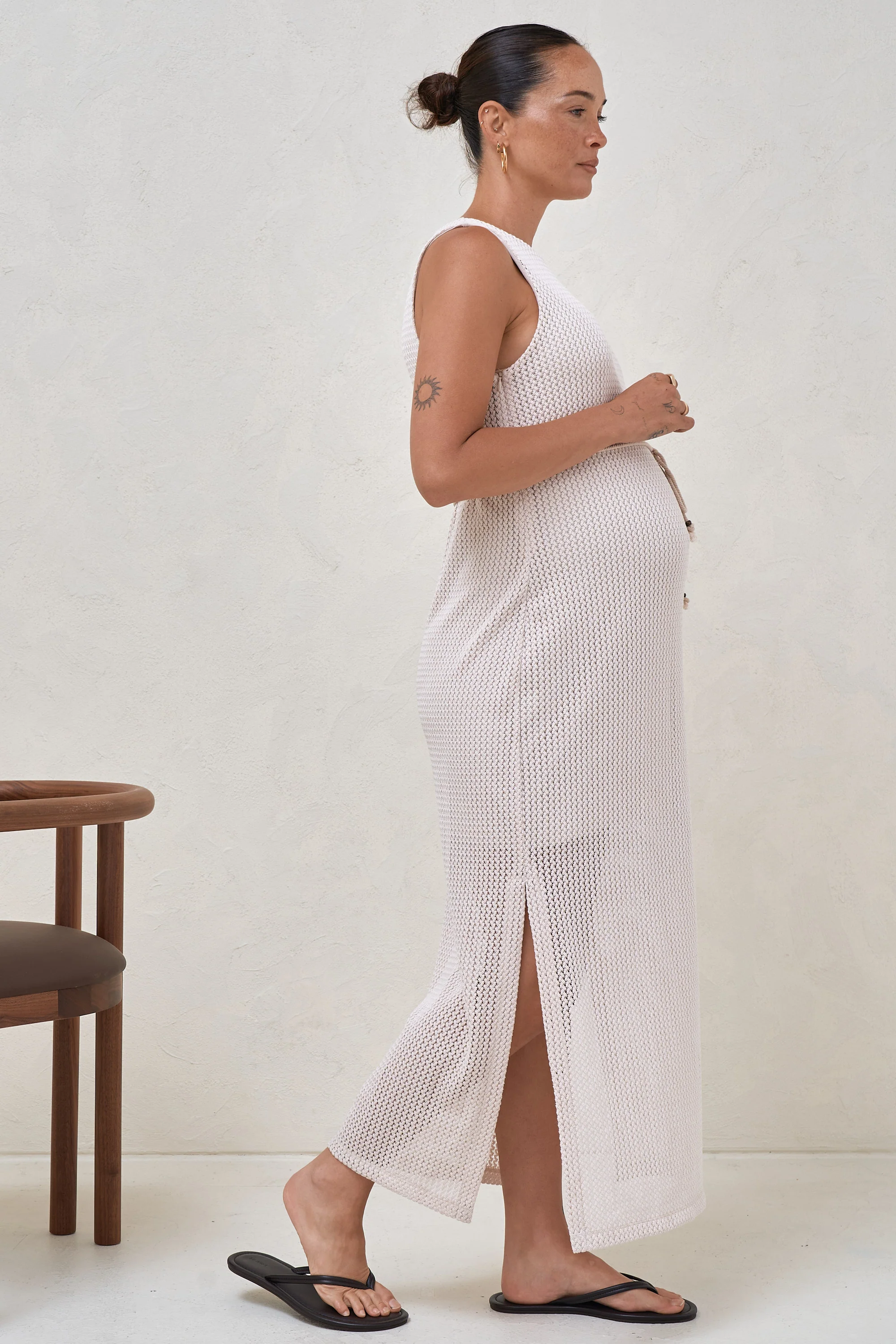 Calibration Nursing Column Dress - Hazelnut - Image 3