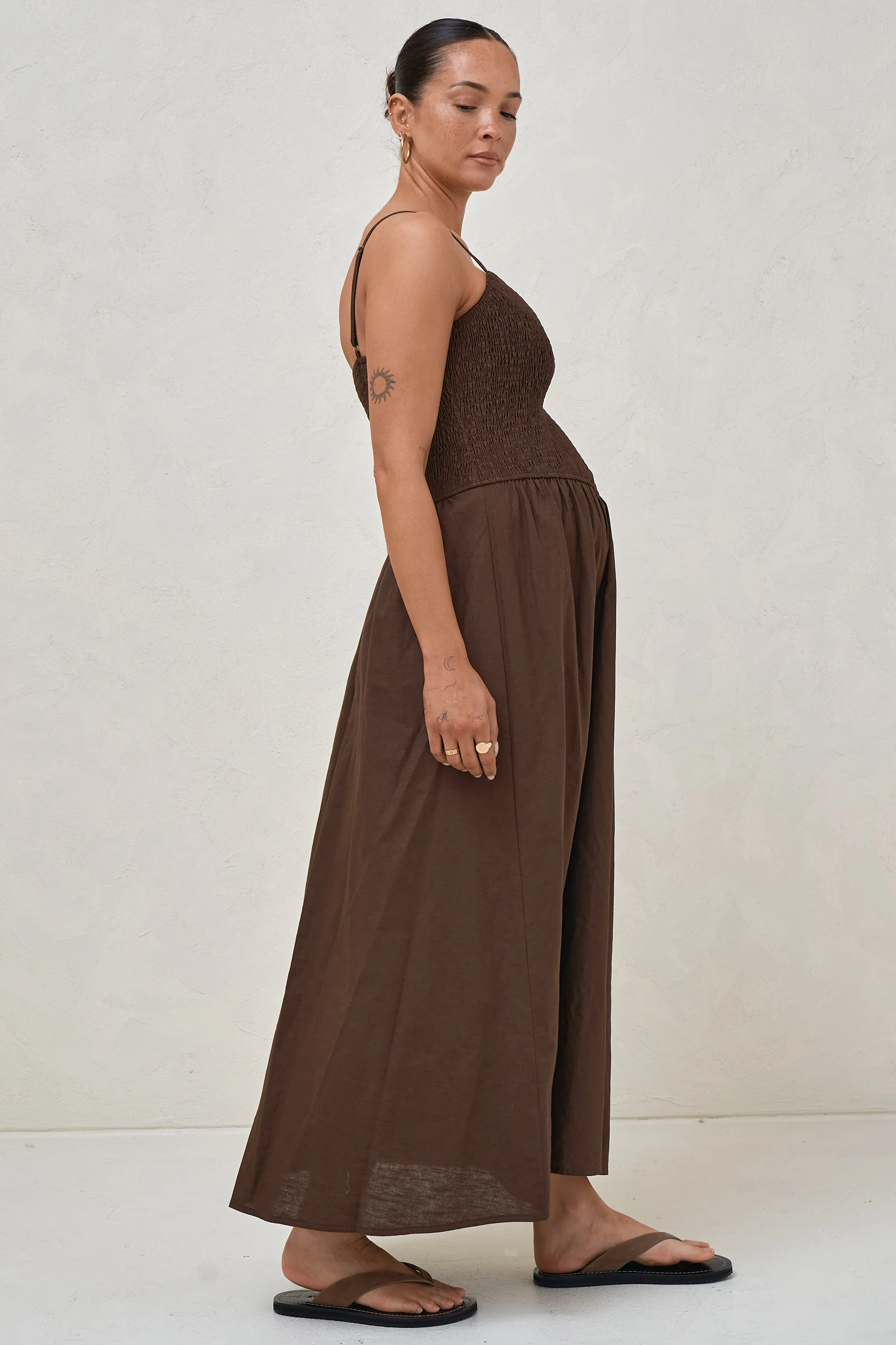 Mystery Solved Midi Dress - Chocolate - Image 2
