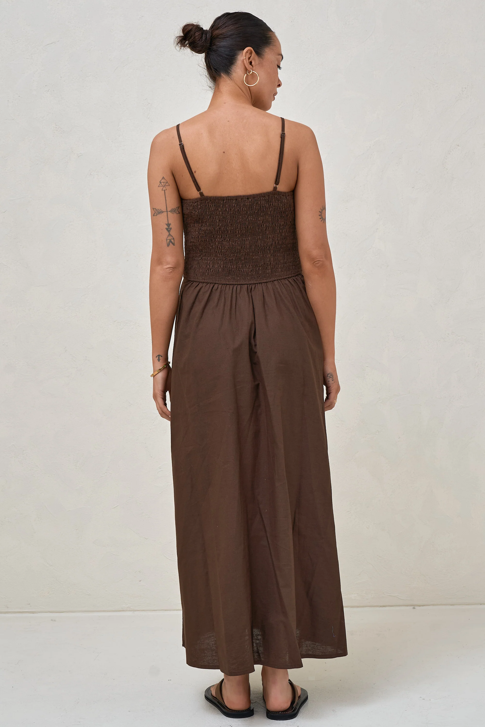 Mystery Solved Midi Dress - Chocolate - Image 3