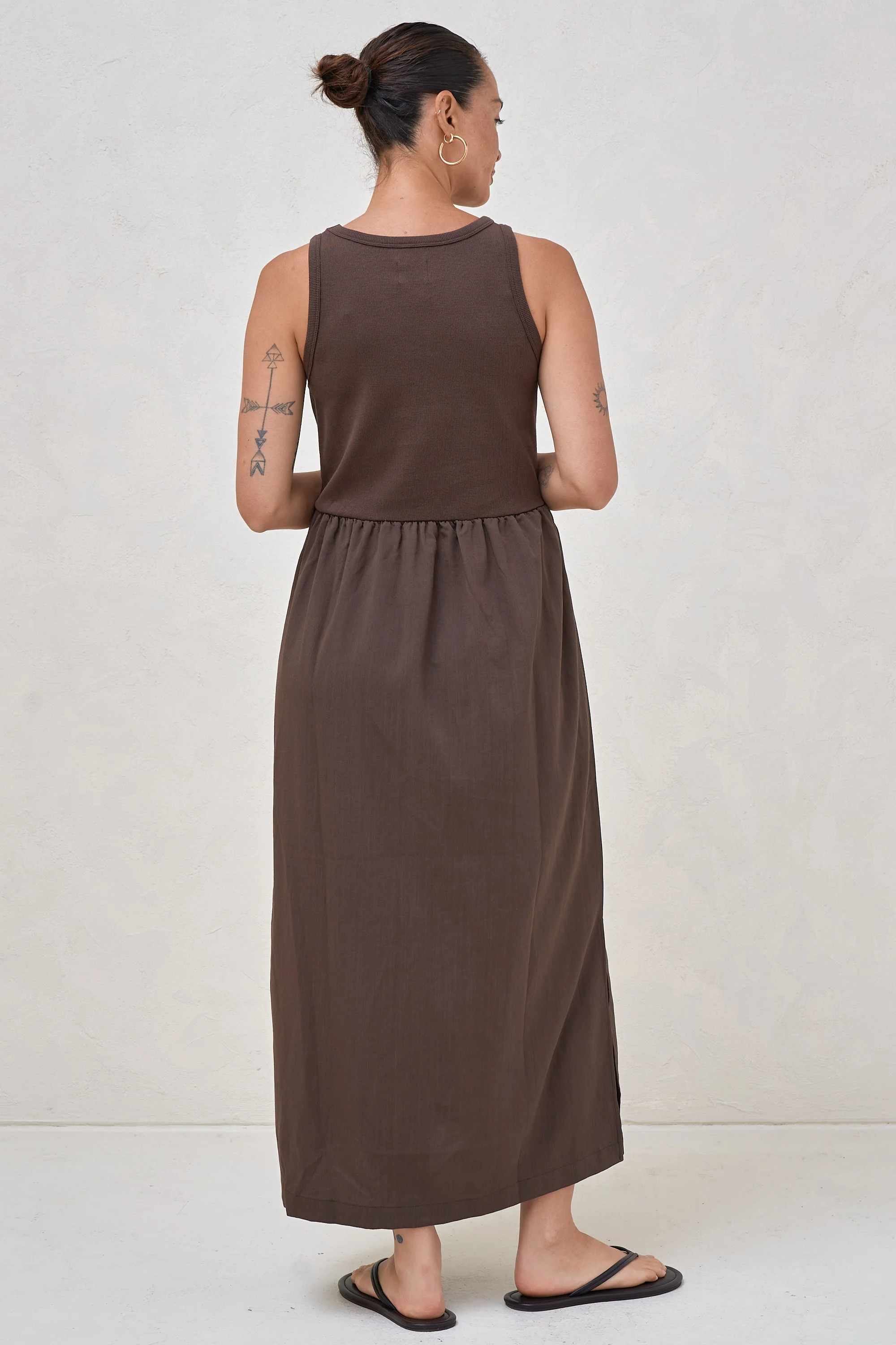 Serenade Midi Dress - Chocolate - Image 3