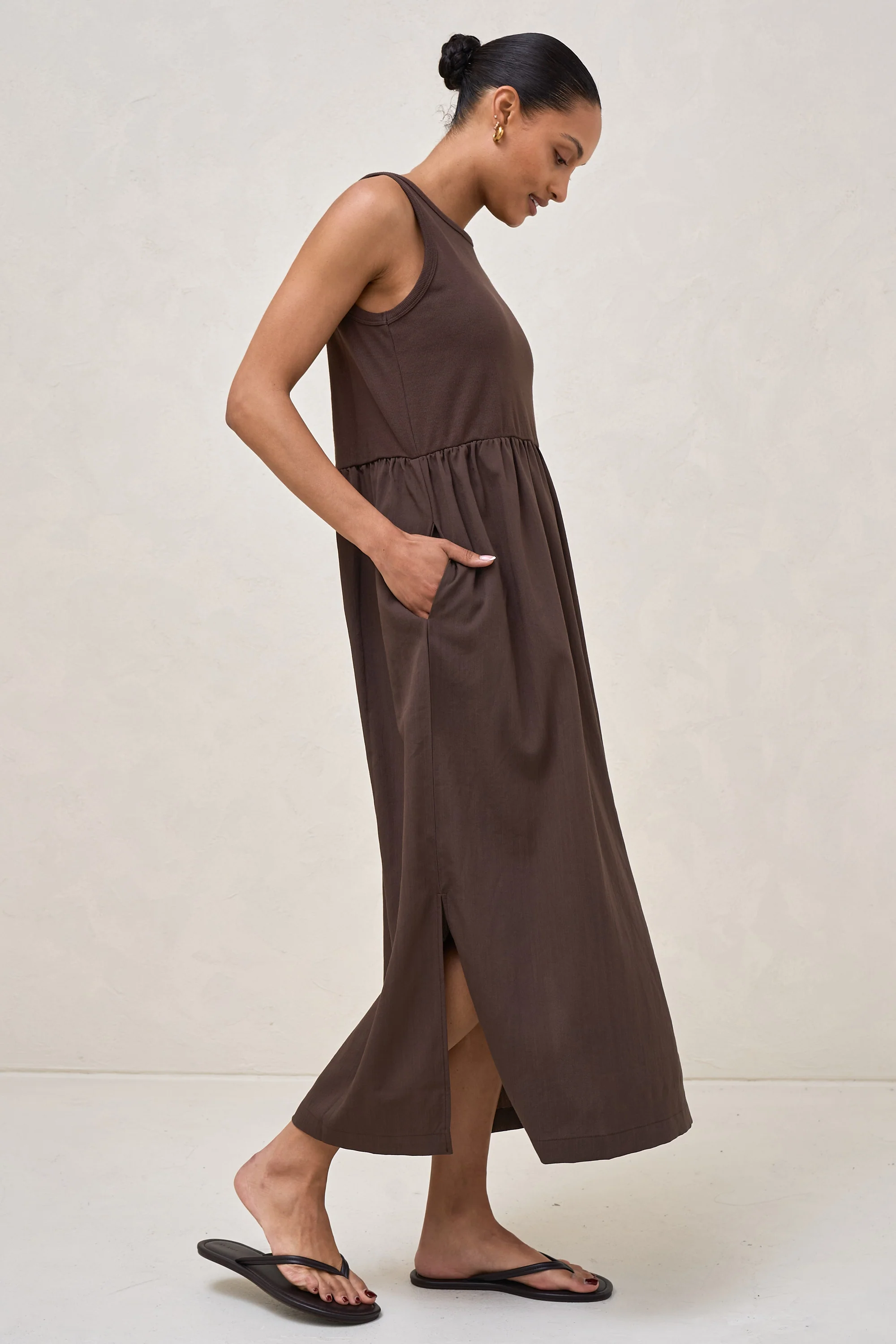 Serenade Midi Dress - Chocolate - Image 7