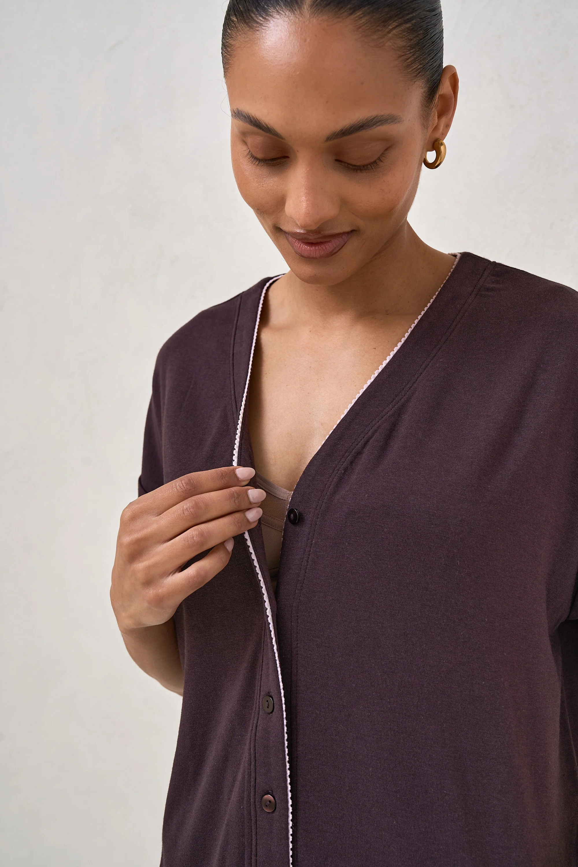 Dreamstate Sleep Dress - Aubergine/Pink - Image 10