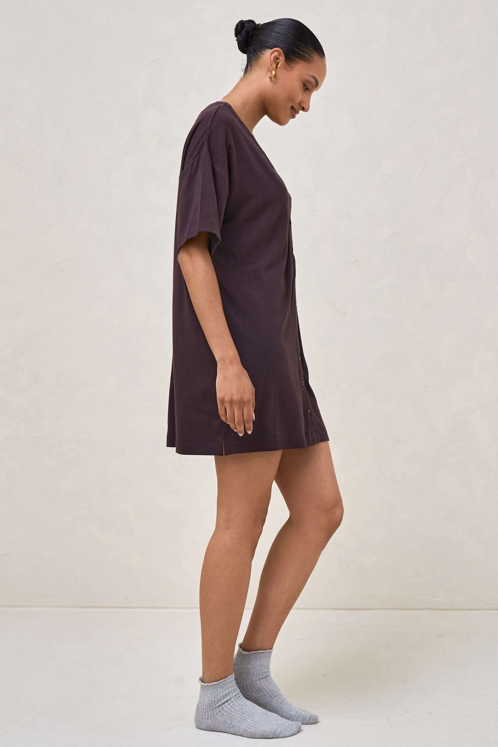 Dreamstate Sleep Dress - Aubergine/Pink - Image 8