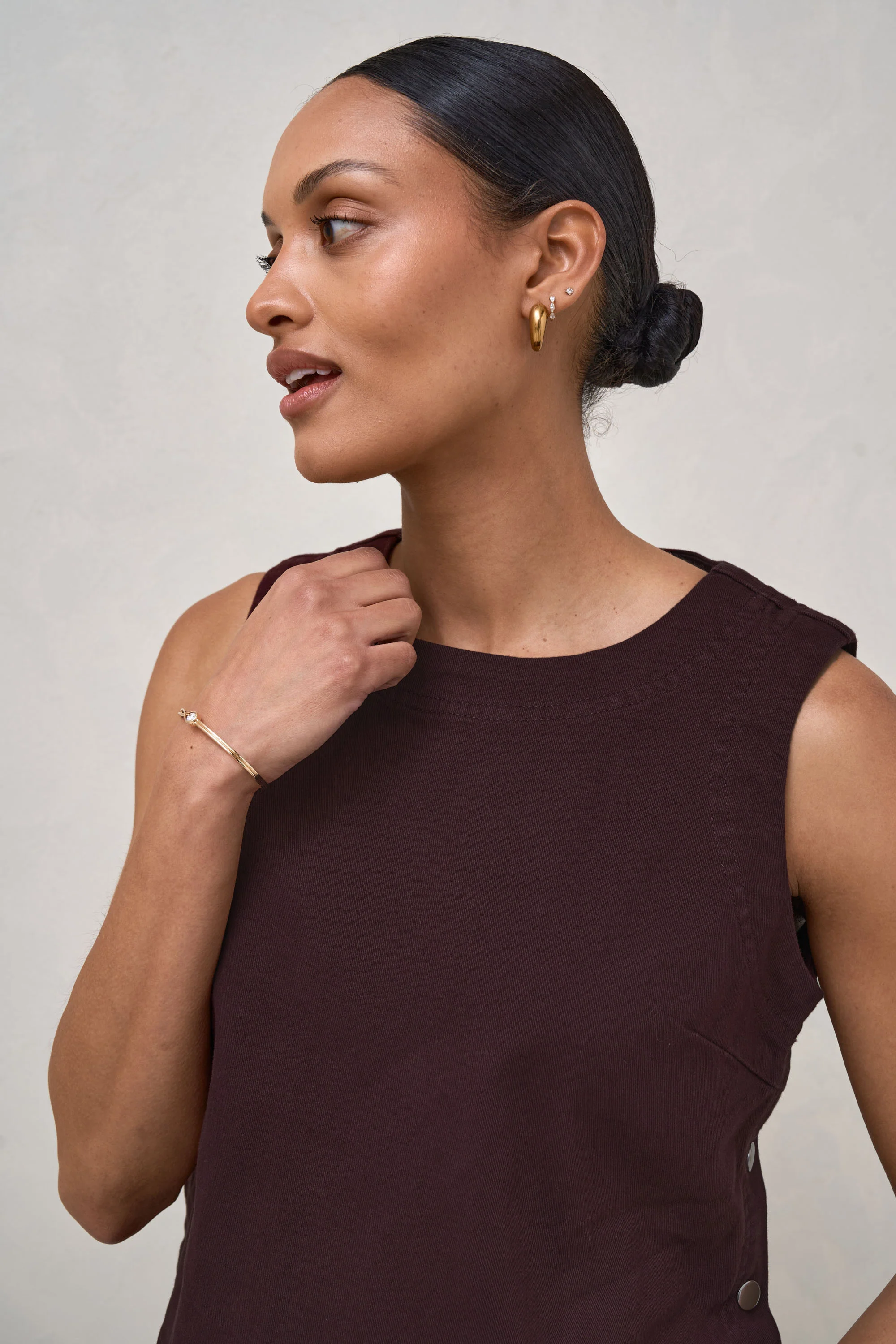 Short Story Nursing Crop - Deep Plum - Image 2