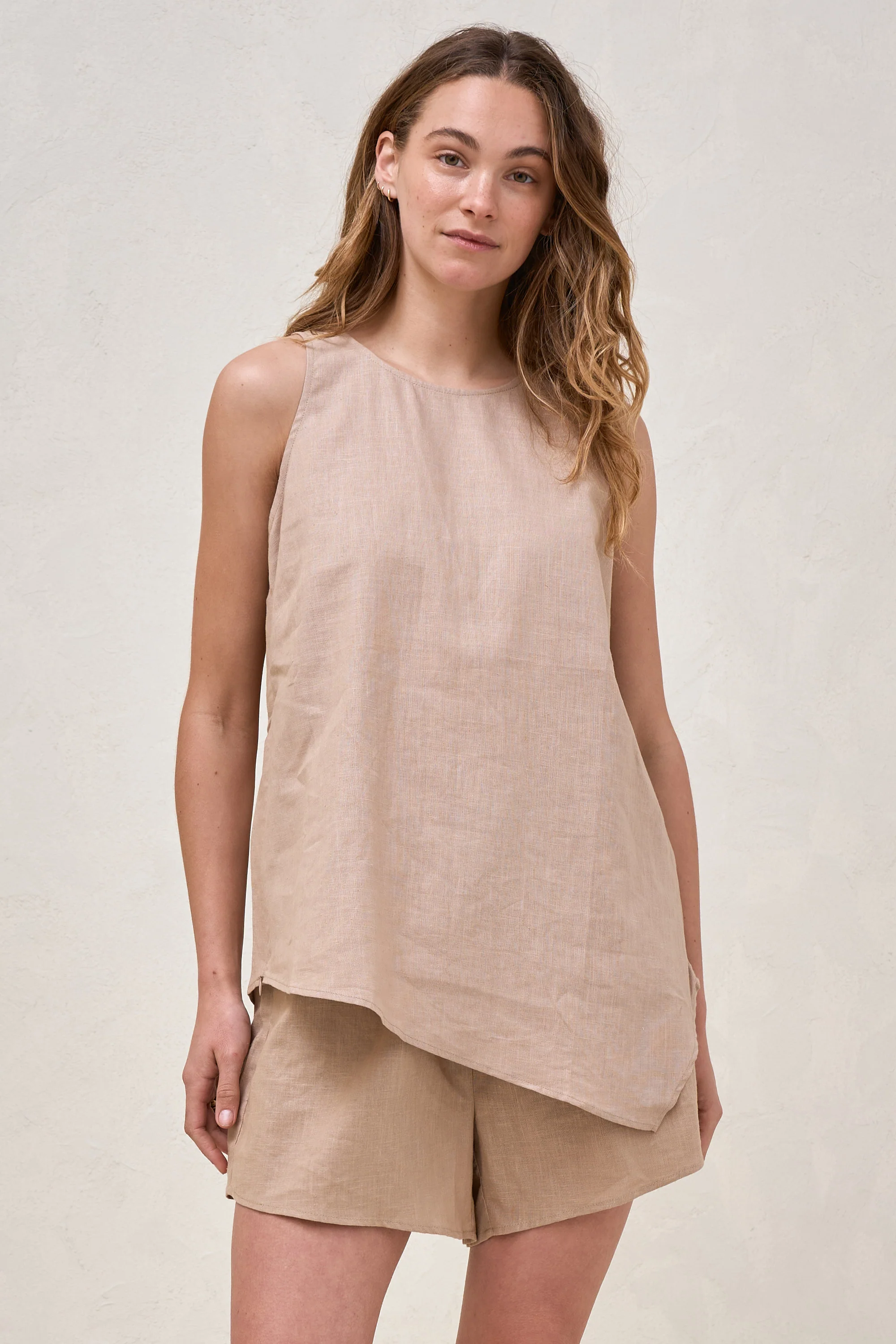 Timeless Linen Nursing Tank - Biscuit - Image 6