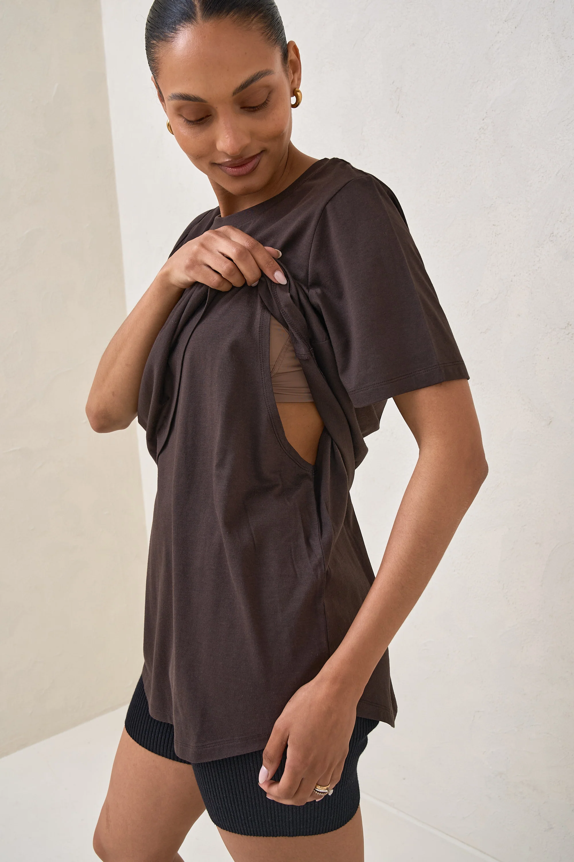 Me And You Nursing Tee - Expresso - Image 10