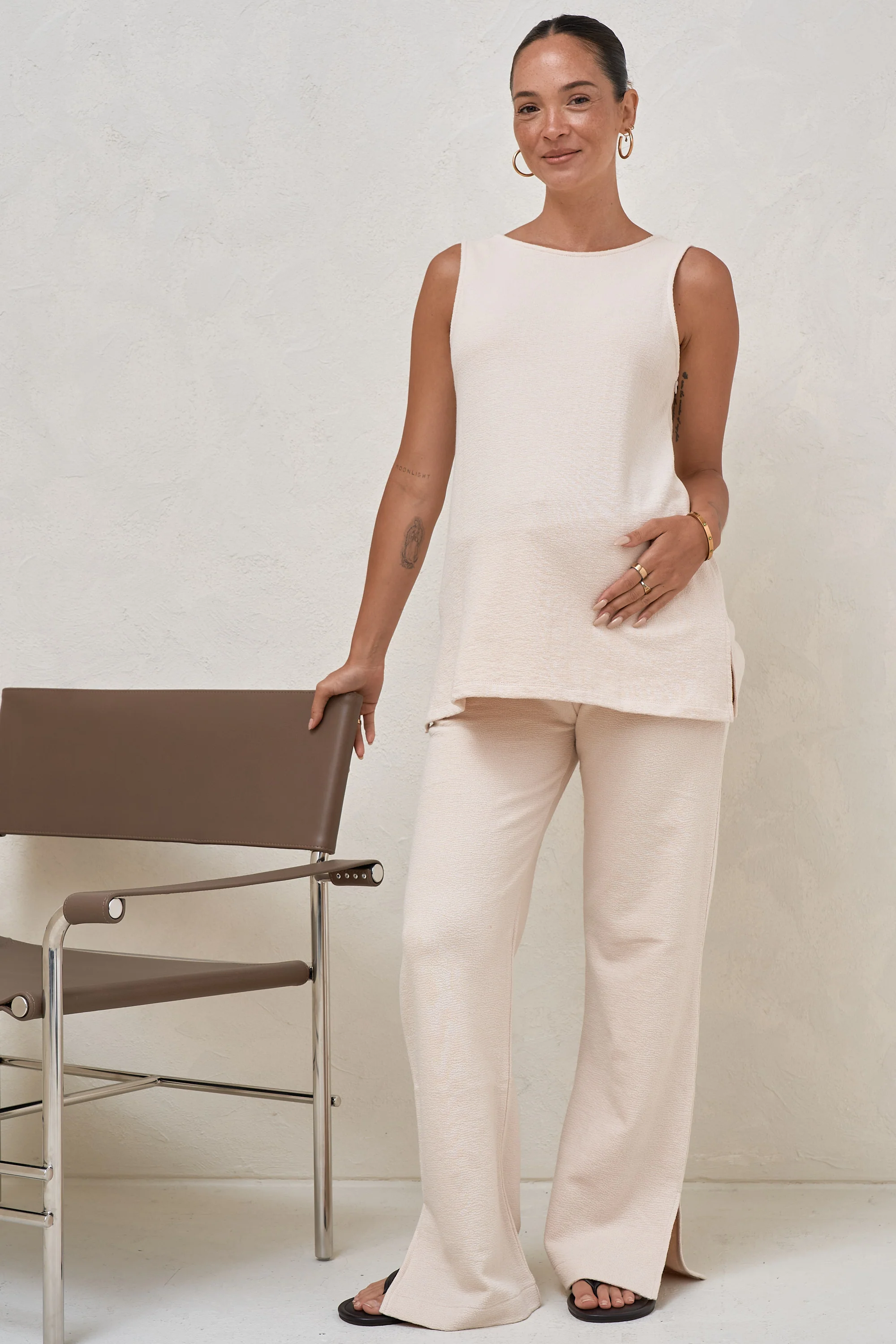 Kindred Split Pants - Almond - Image 5