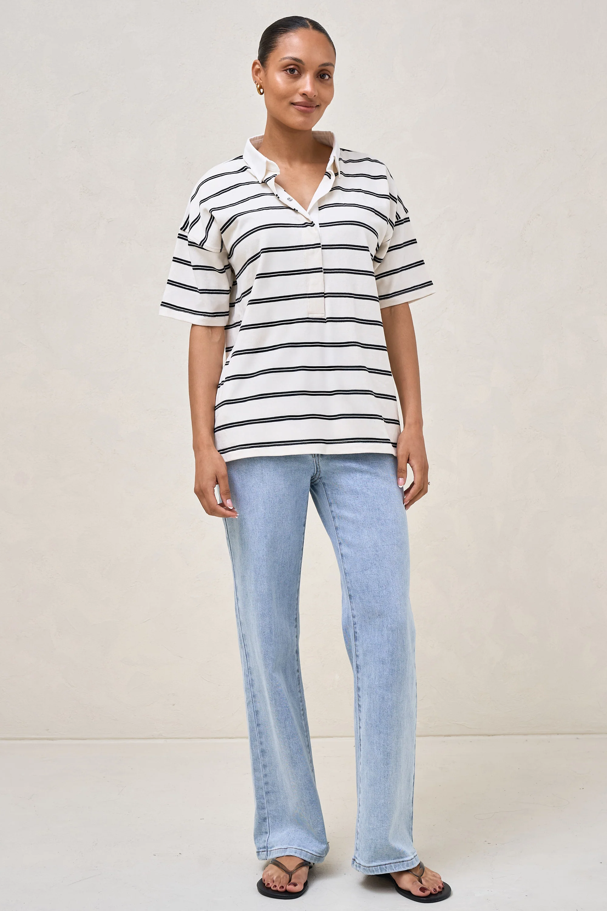 Game Plan Polo Tee - Stripe - Image 7