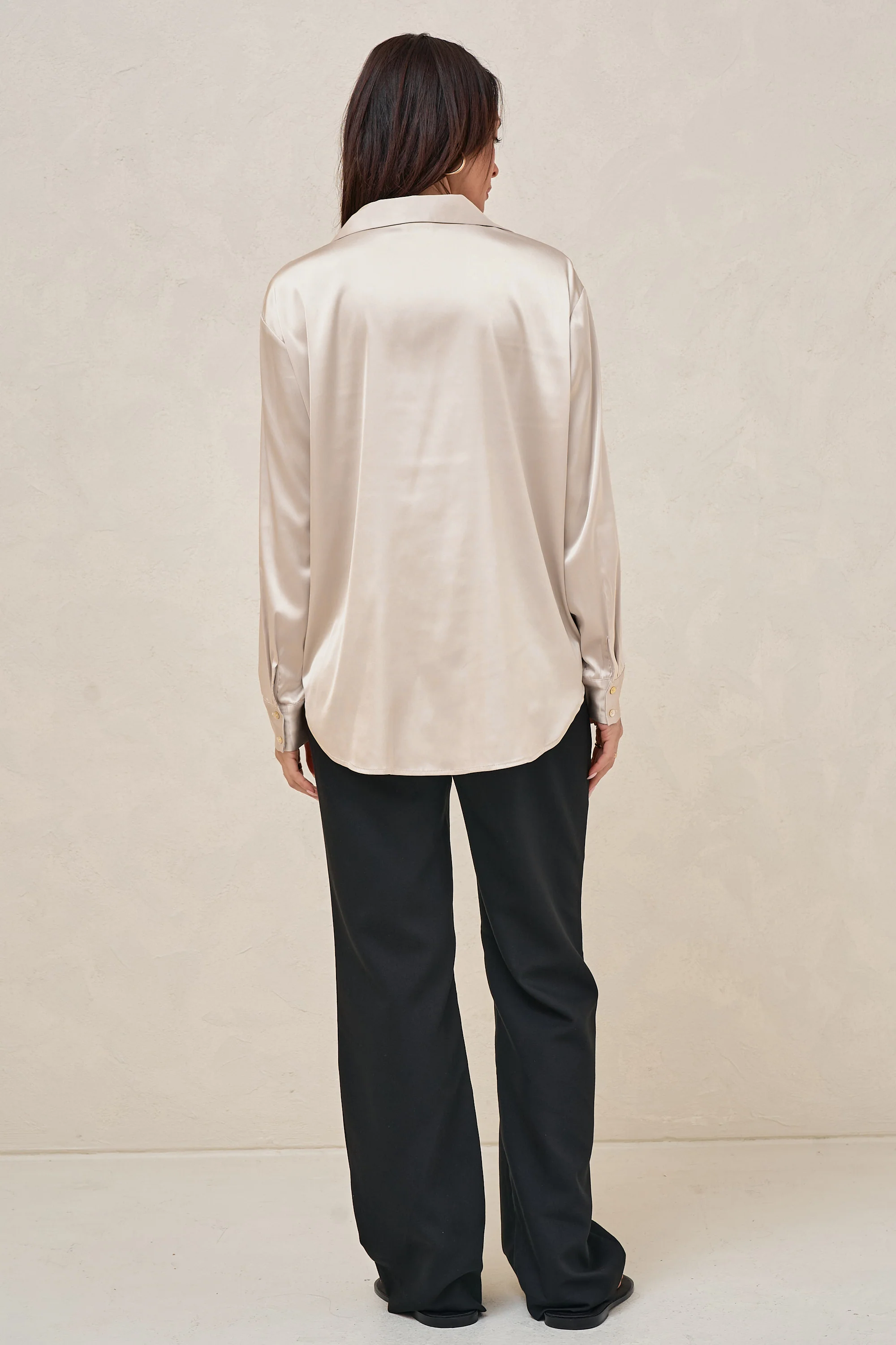 Spontaneous Satin Shirt - Ivory* - Image 3