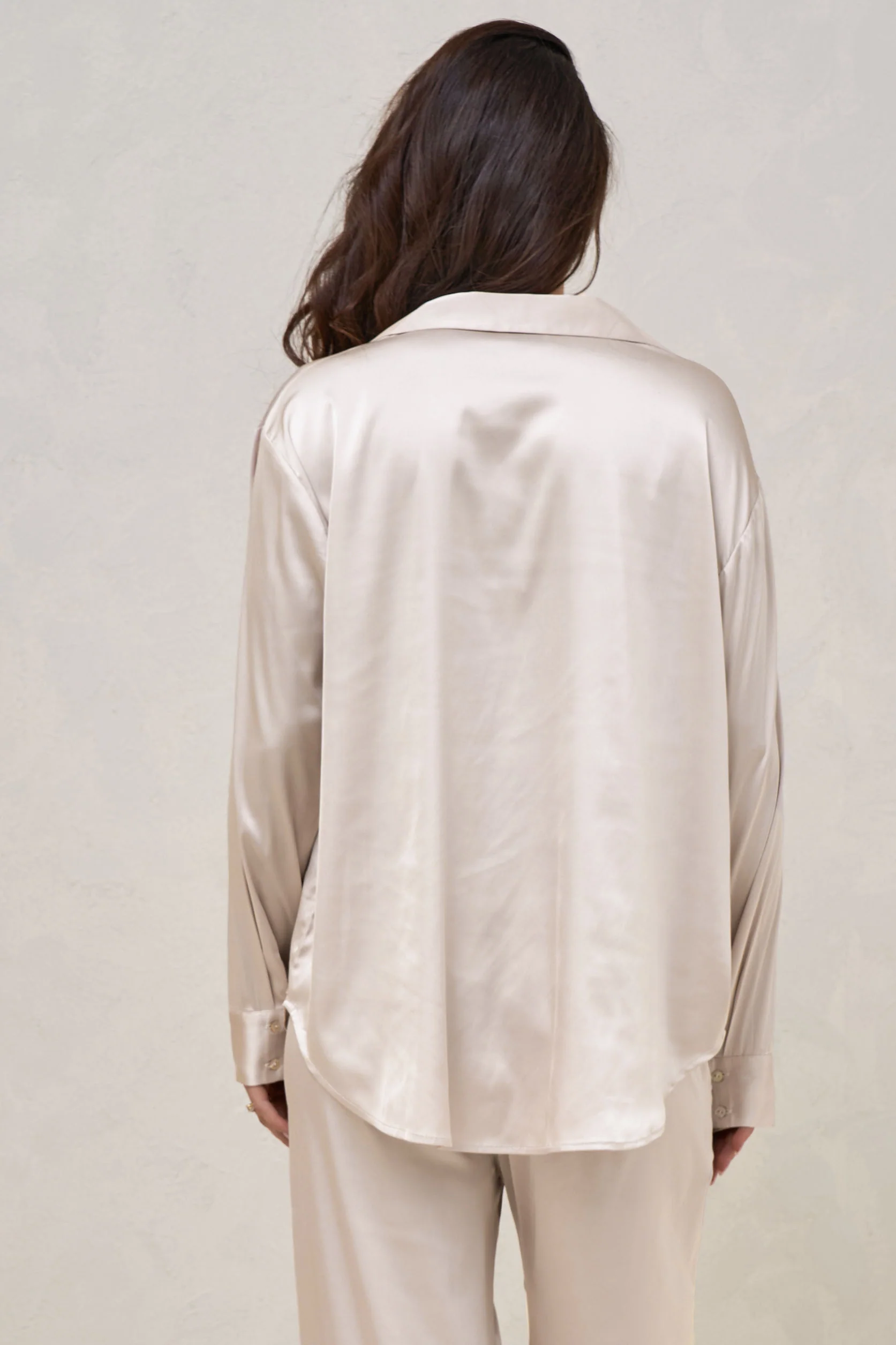 Spontaneous Satin Shirt - Ivory* - Image 8