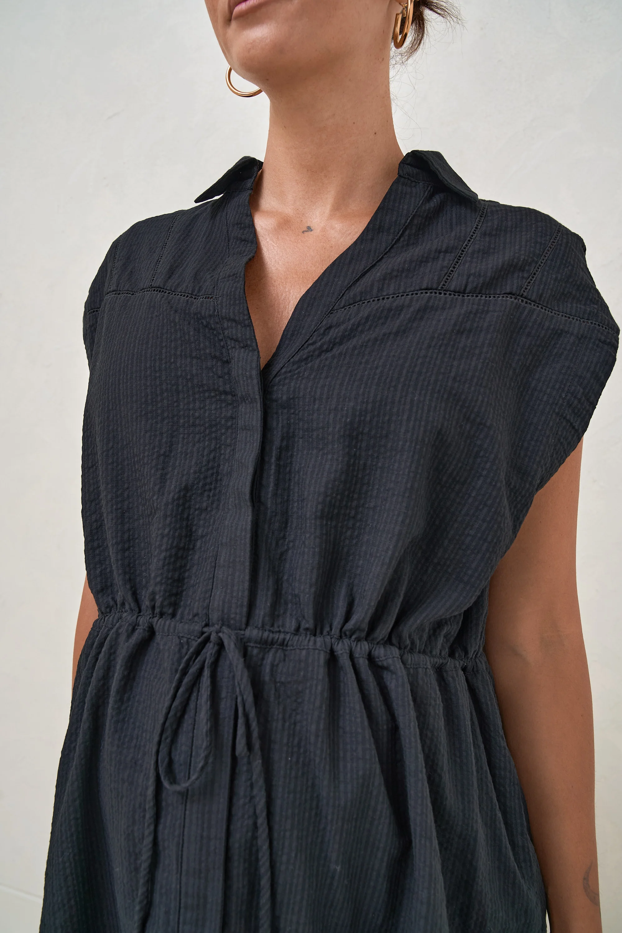 Coastline Shirt Dress - Black - Image 4