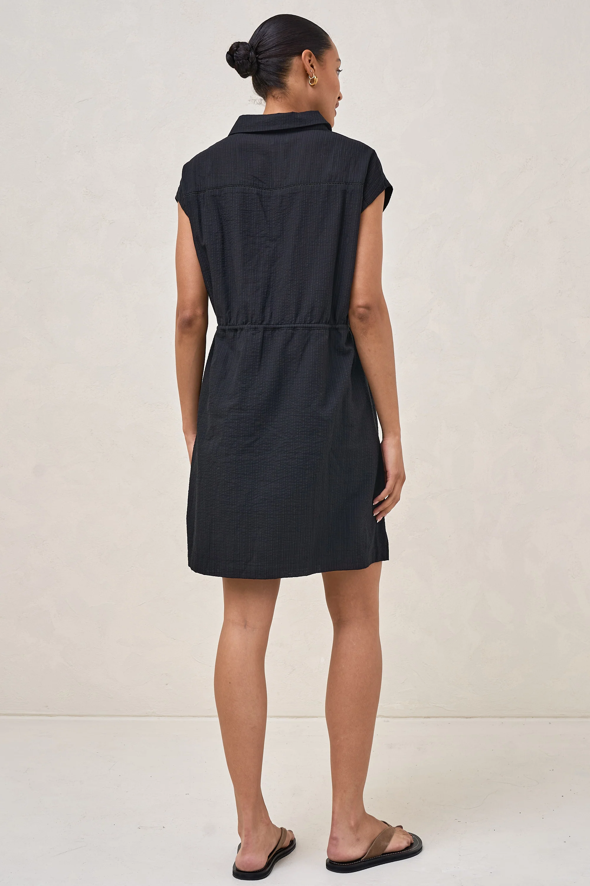Coastline Shirt Dress - Black - Image 8