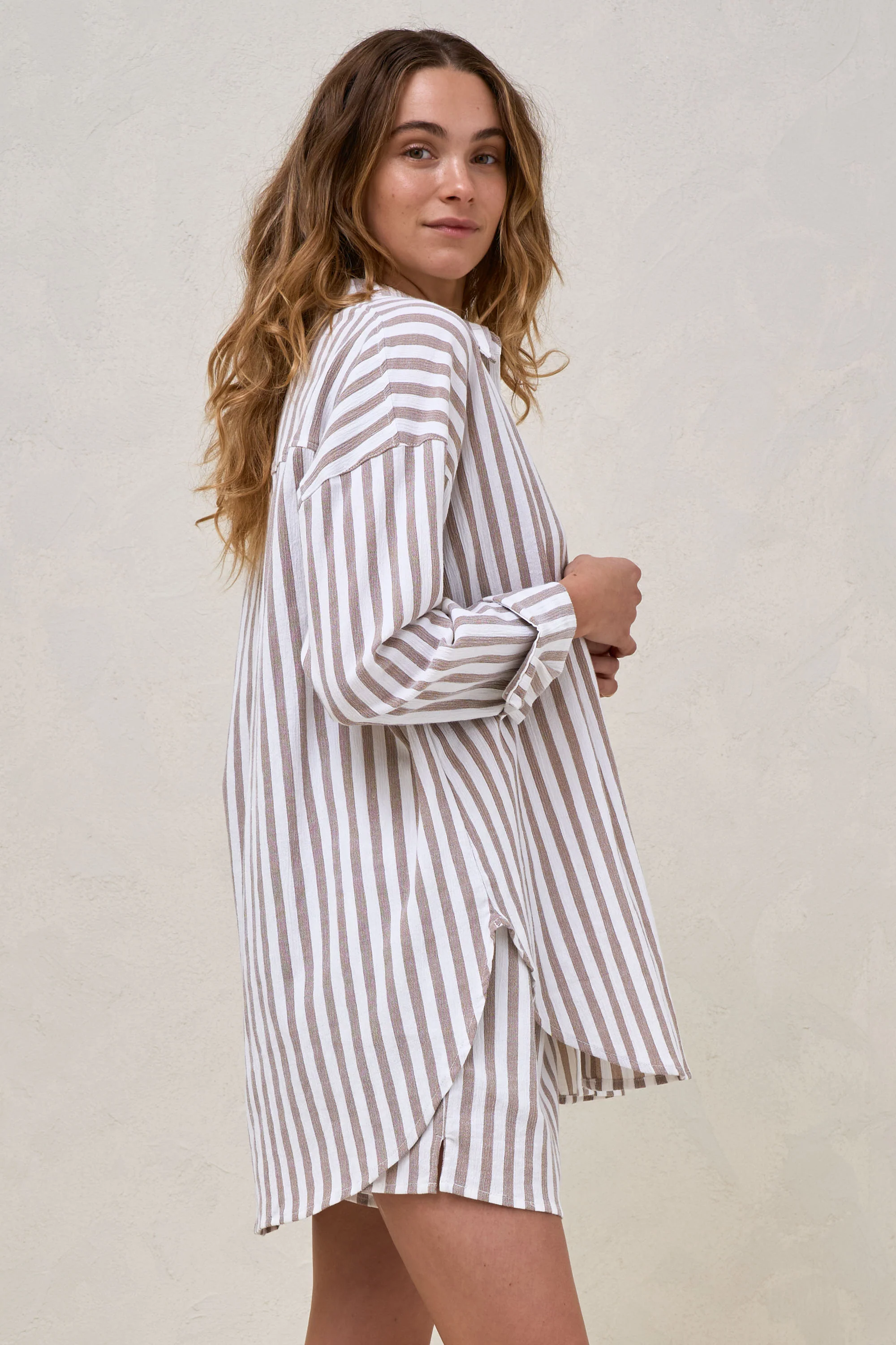 Perpetual Stripe Shirt - Mocha Stripe - Image 7