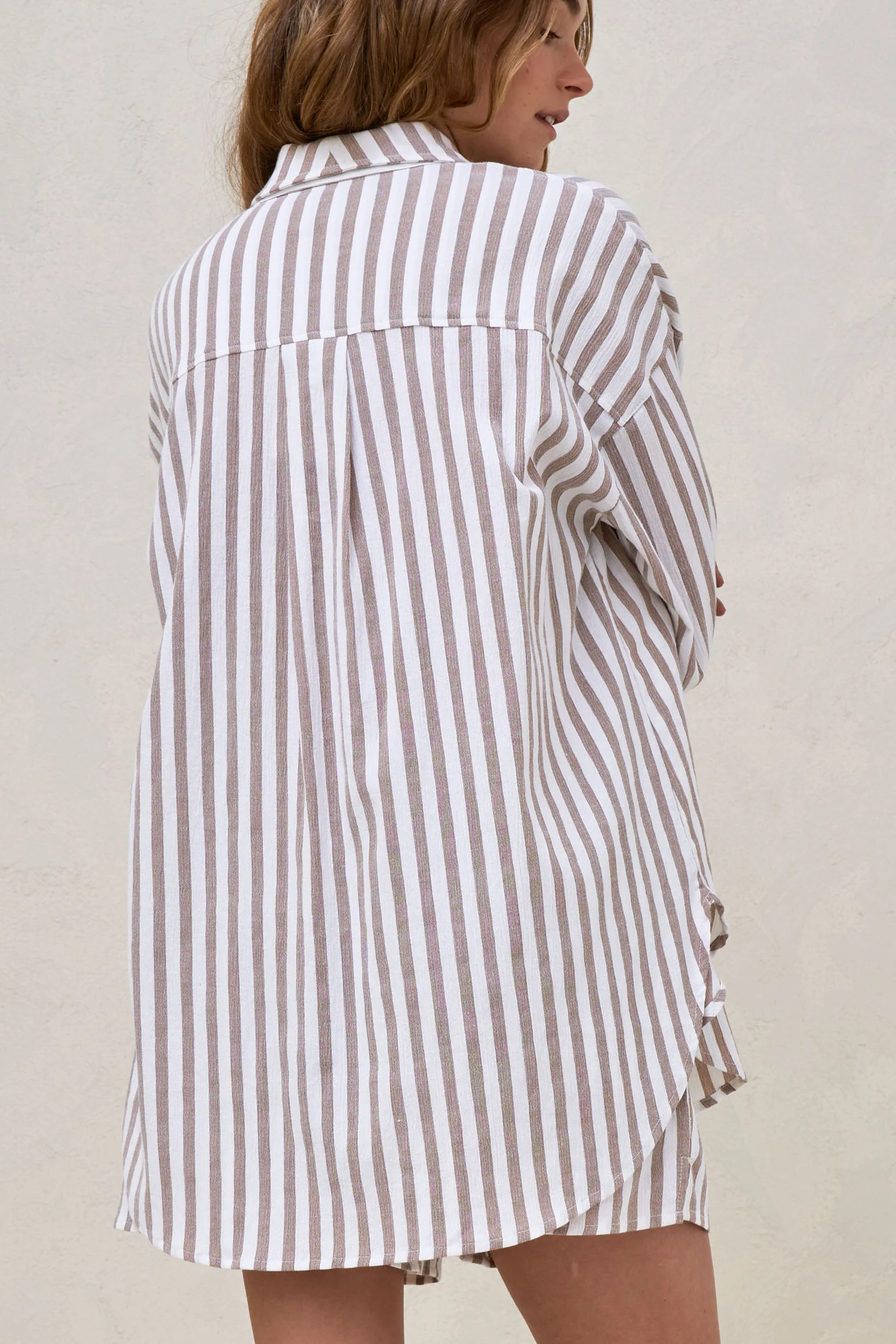 Perpetual Stripe Shirt - Mocha Stripe - Image 8