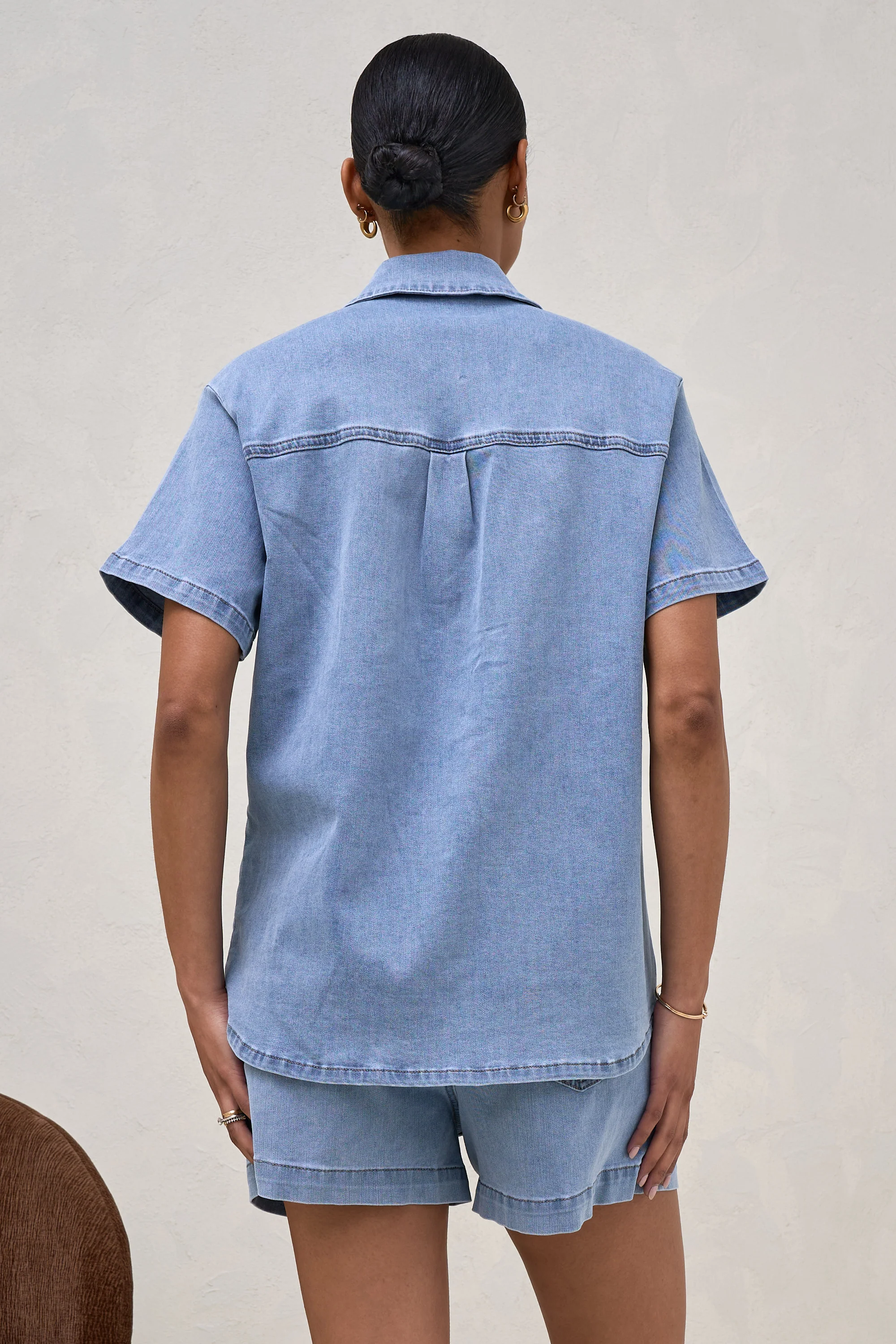 Frequent Short Sleeve Shirt - Light Blue - Image 3