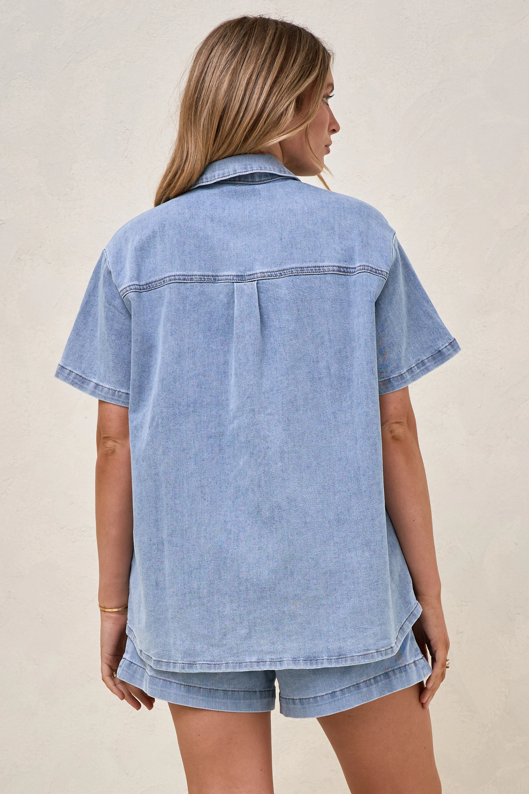 Frequent Short Sleeve Shirt - Light Blue - Image 8