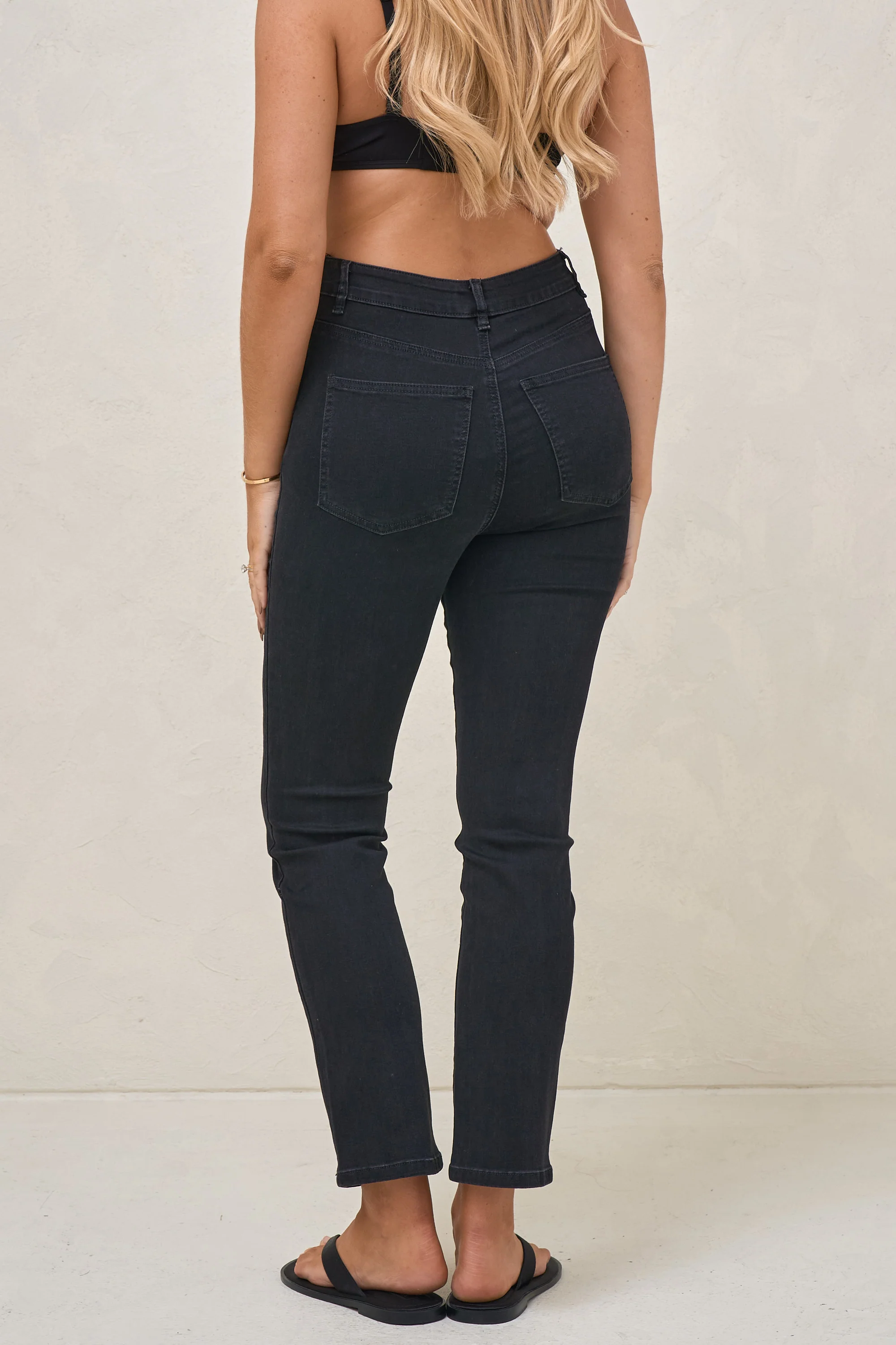 In Step Slim Straight Jean - Black - Image 3