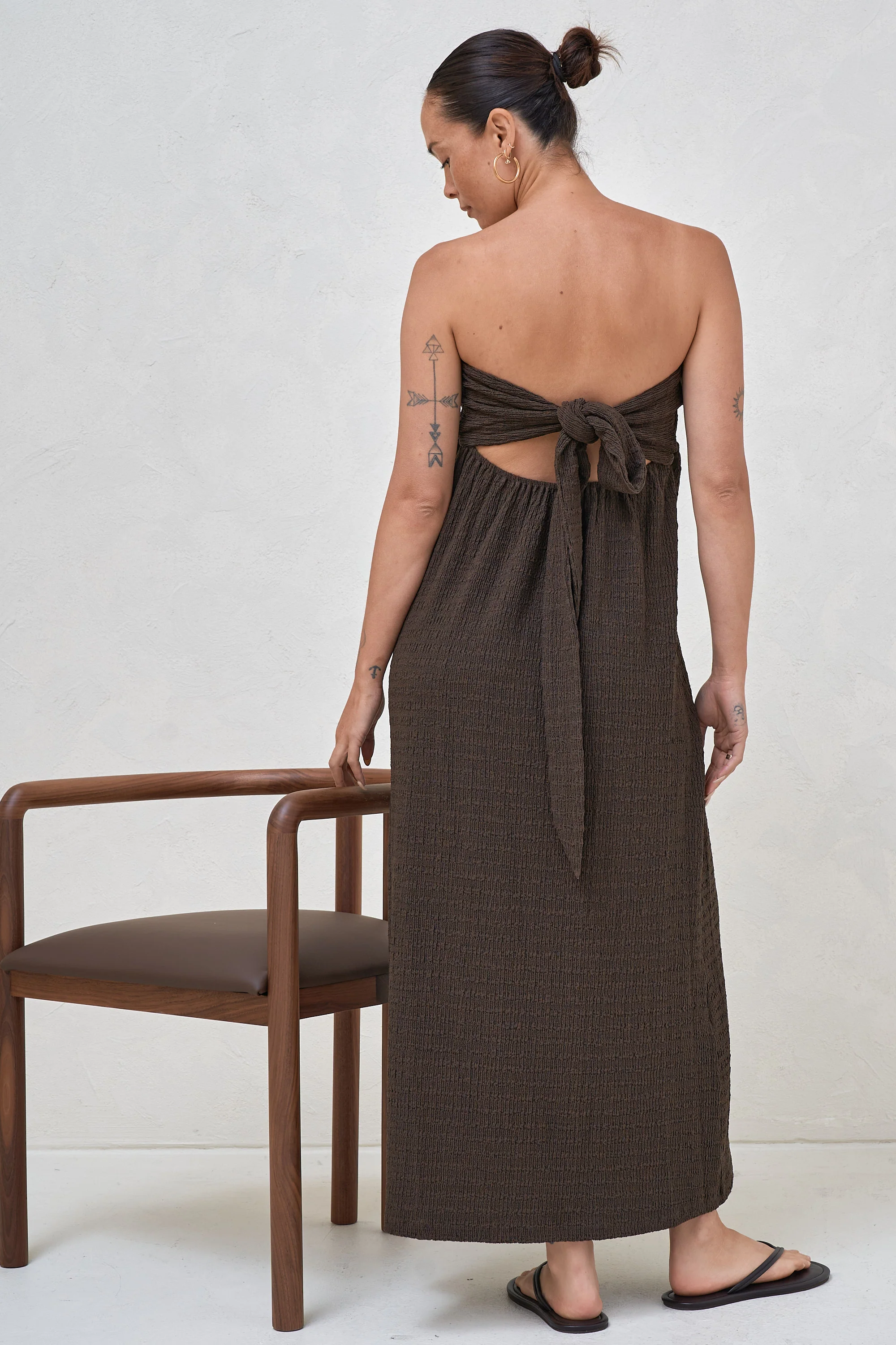 Mood  Shift Strapless Dress - Chocolate - Image 2